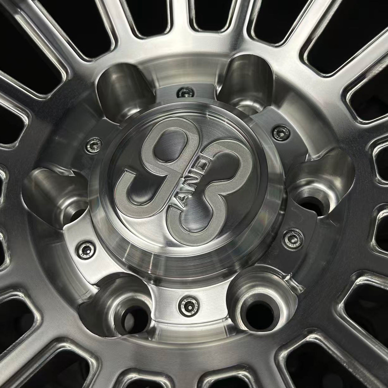 (Set of 4) FRS-18 | 6061-T6 Forged | Smooth Lip | Machined Clear (6x135 | 17x8.5, 0mm Offset)