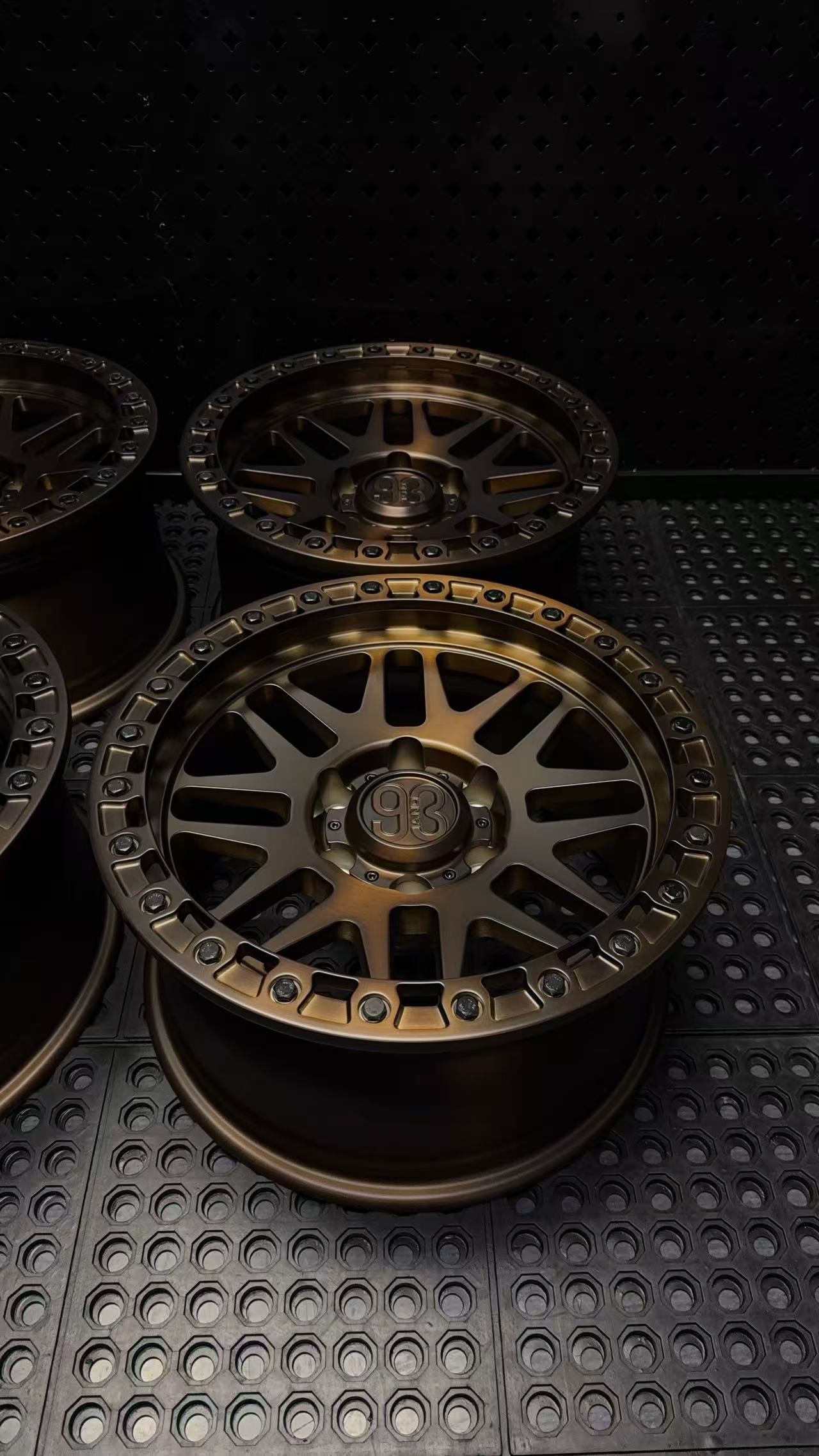 (Set of 4) FR-01 | 6061-T6 Forged | Simulated Beadlock | Matte Brushed Triple Bronze (6x135 | 17x8.5, 0mm Offset)