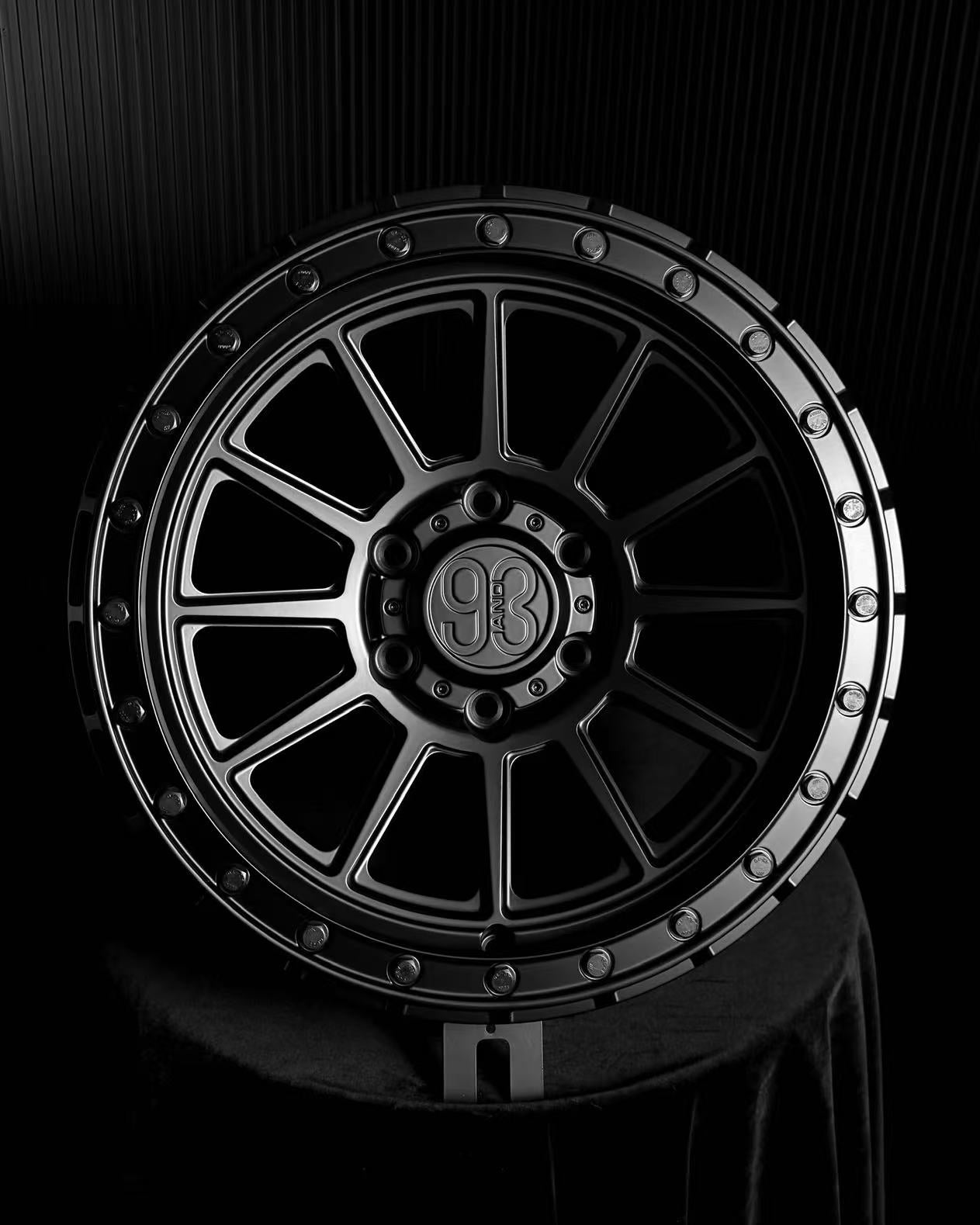 (Set of 4) FR-11 | 6061-T6 Forged | Simulated Beadlock | Matte Black (6x135 | 17x8.5, 0mm Offset)