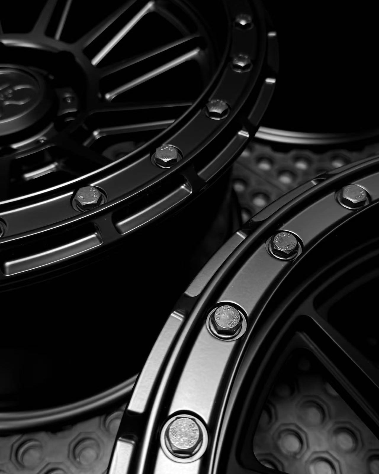 (Set of 4) FR-11 | 6061-T6 Forged | Simulated Beadlock | Matte Black (6x135 | 17x8.5, 0mm Offset)