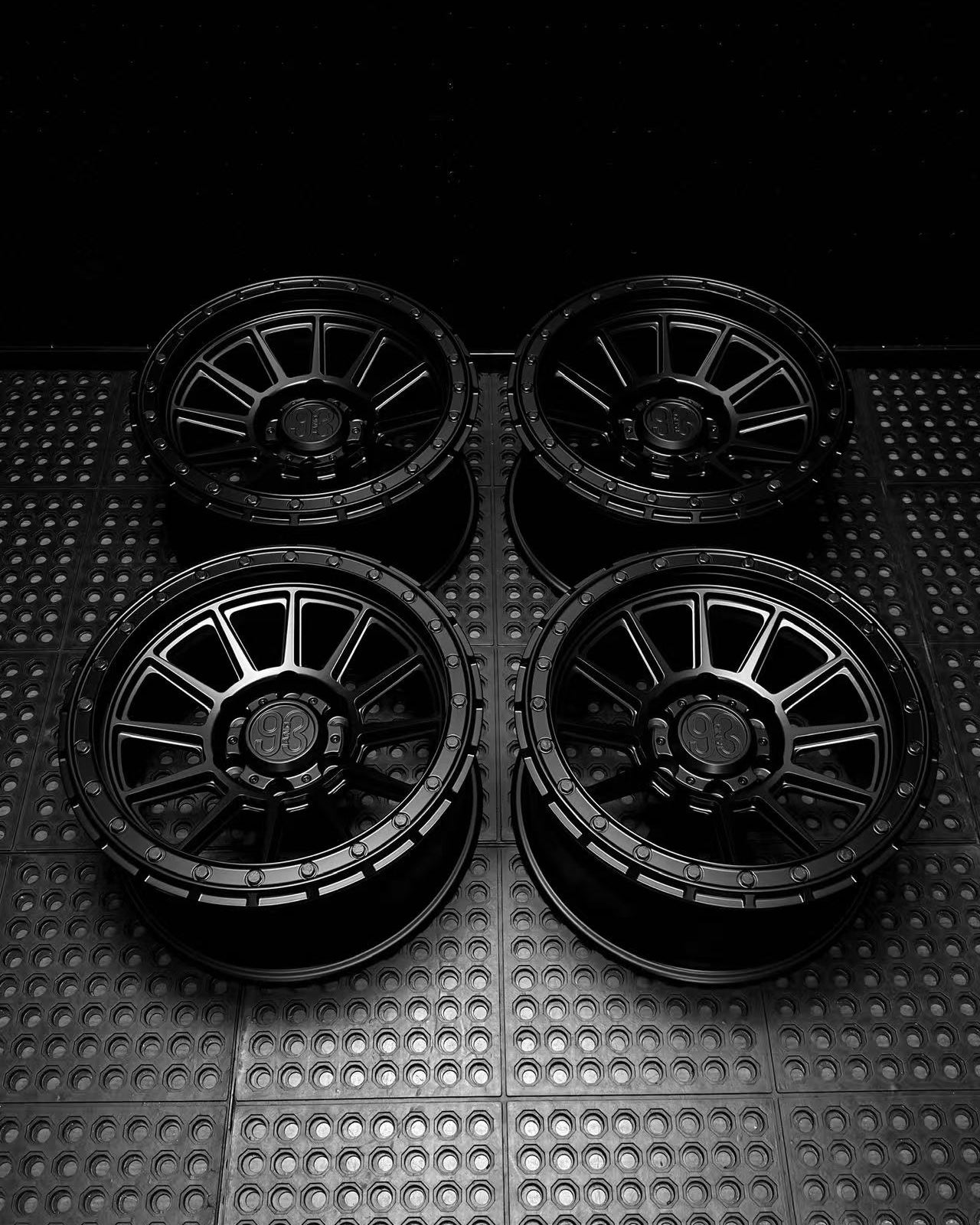 (Set of 4) FR-11 | 6061-T6 Forged | Simulated Beadlock | Matte Black (6x135 | 17x8.5, 0mm Offset)