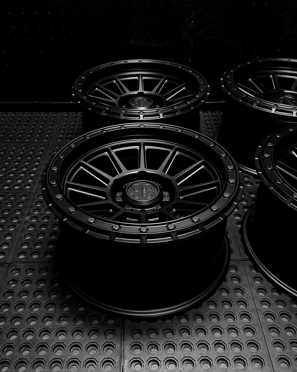 (Set of 4) FR-11 | 6061-T6 Forged | Simulated Beadlock | Matte Black (6x135 | 17x8.5, 0mm Offset)