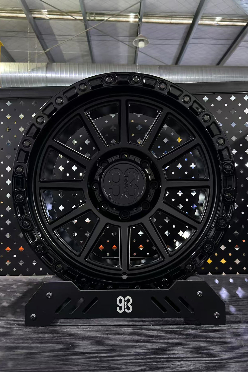 (Set of 4) FR-11R | 6061-T6 Forged | Simulated Beadlock w/ Removable Rings | Matte Black, Gloss Black Slotted Rings, Black Lip Bolts (8x170 | 20x10, -18mm Offset)