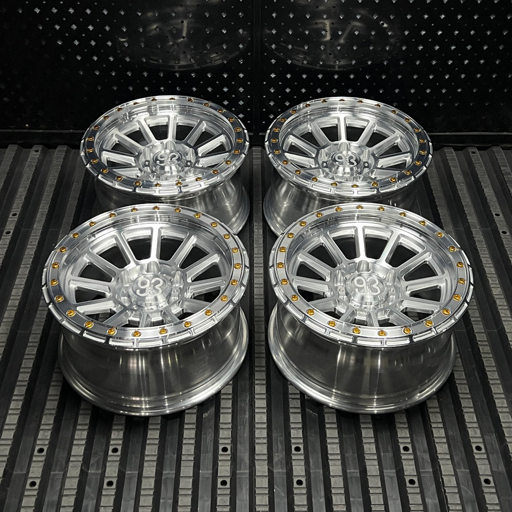 (Set of 4) FR-13 | Monoblock Forged | Simulated Beadlock | Machined (6x135 | 17x8.5, 0mm Offset)