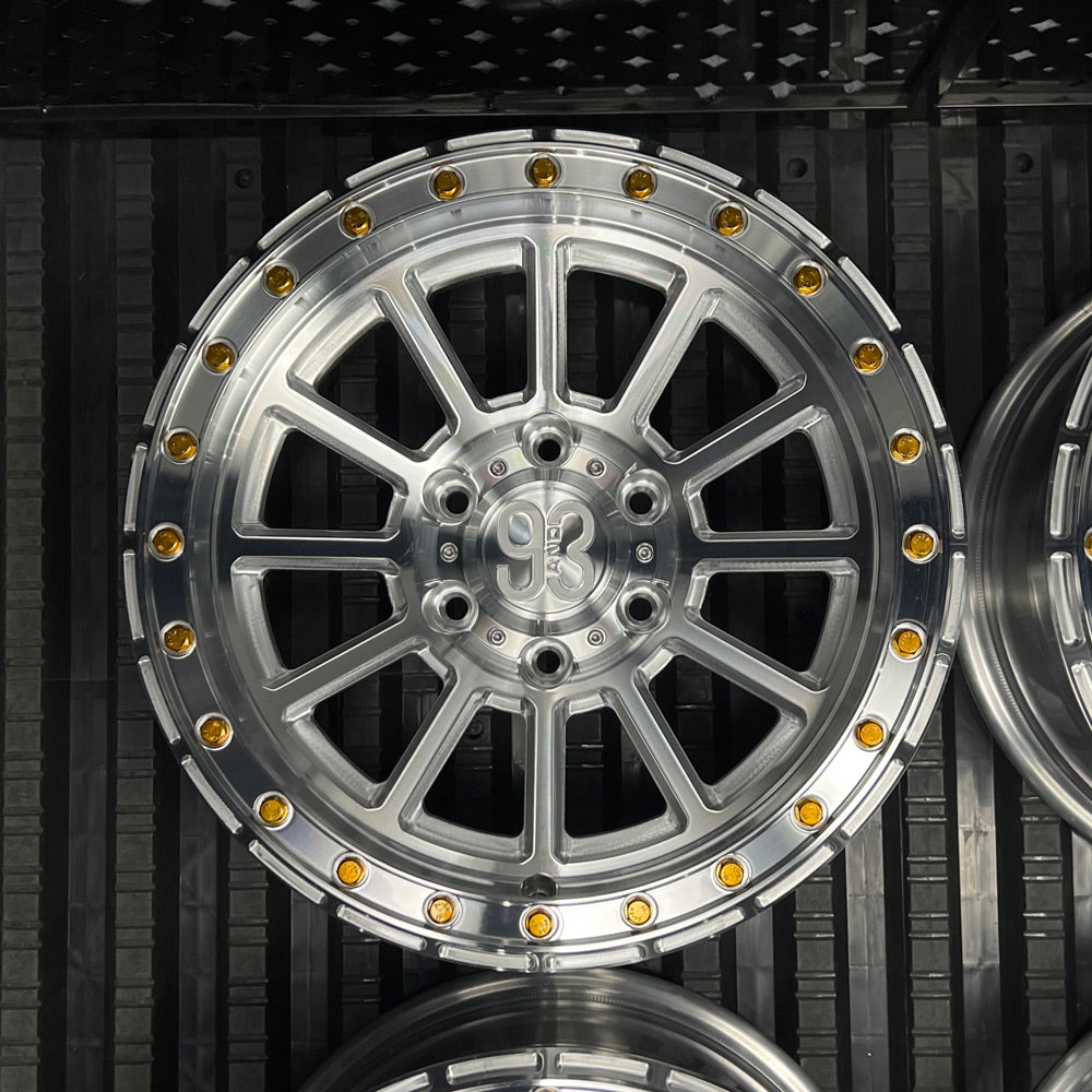 (Set of 4) FR-13 | Monoblock Forged | Simulated Beadlock | Machined (6x135 | 17x8.5, 0mm Offset)
