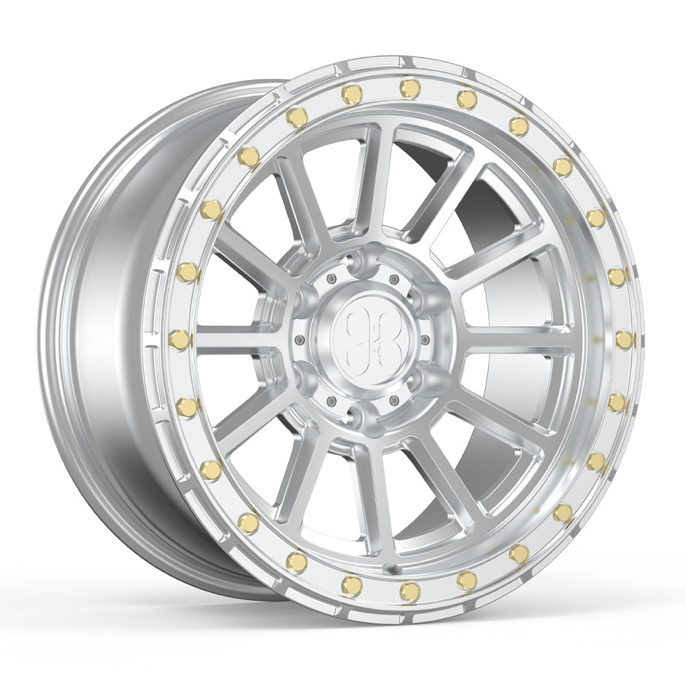 (Set of 4) FR-13 | Monoblock Forged | Simulated Beadlock | Machined (6x135 | 17x8.5, 0mm Offset)