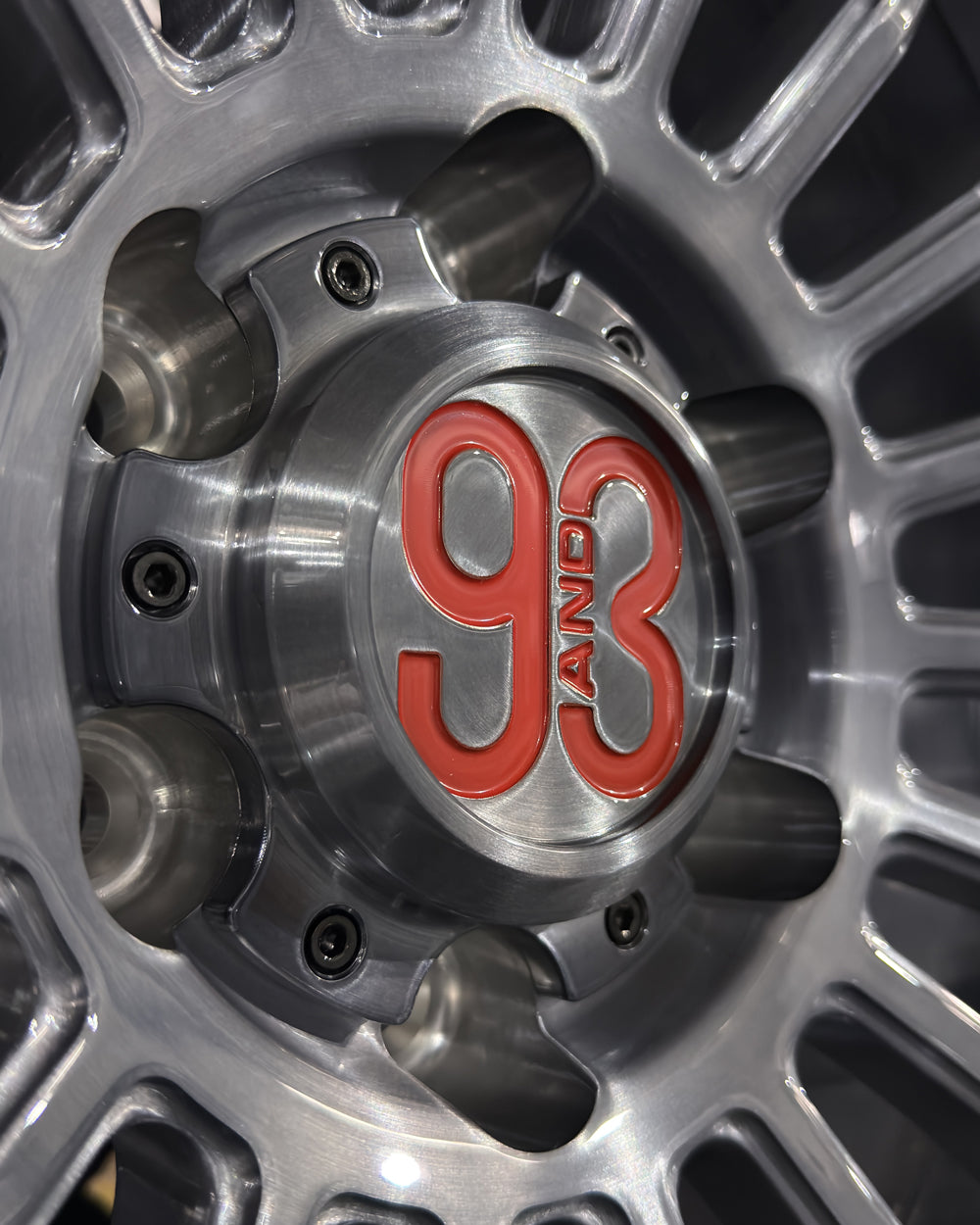 (Set of 4) FR-18R | 6061-T6 Forged | Simulated Beadlock w/ Removable Rings | Gloss Brushed Gray, Machined Clear Rings (6x135 | 17x8.5, 0mm Offset)