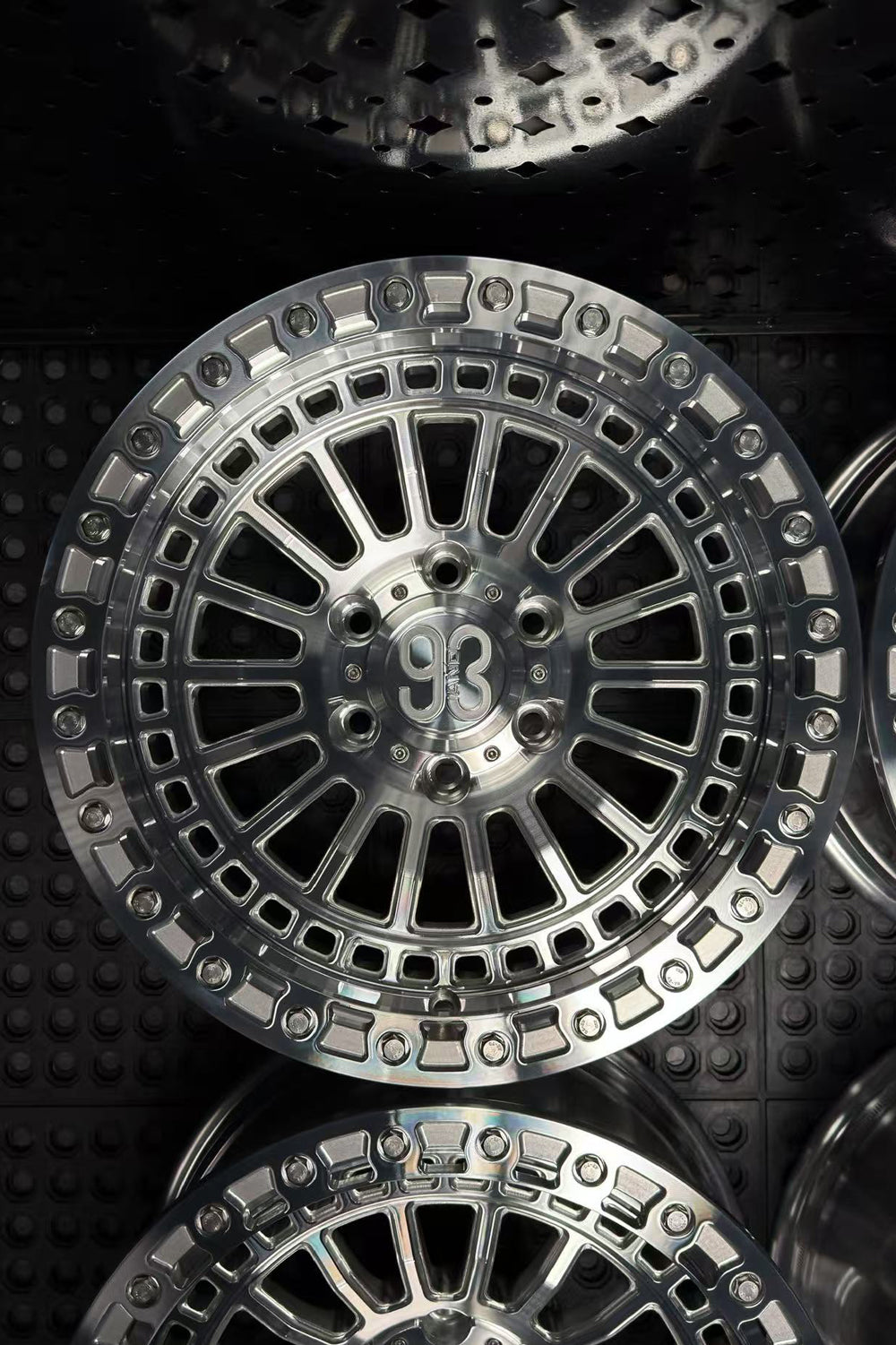 (Set of 4) FR-19 | 6061-T6 Forged | Simulated Beadlock | Machined Clear with Stainless Lip Bolts (6x135 | 17x8.5, 0mm Offset)