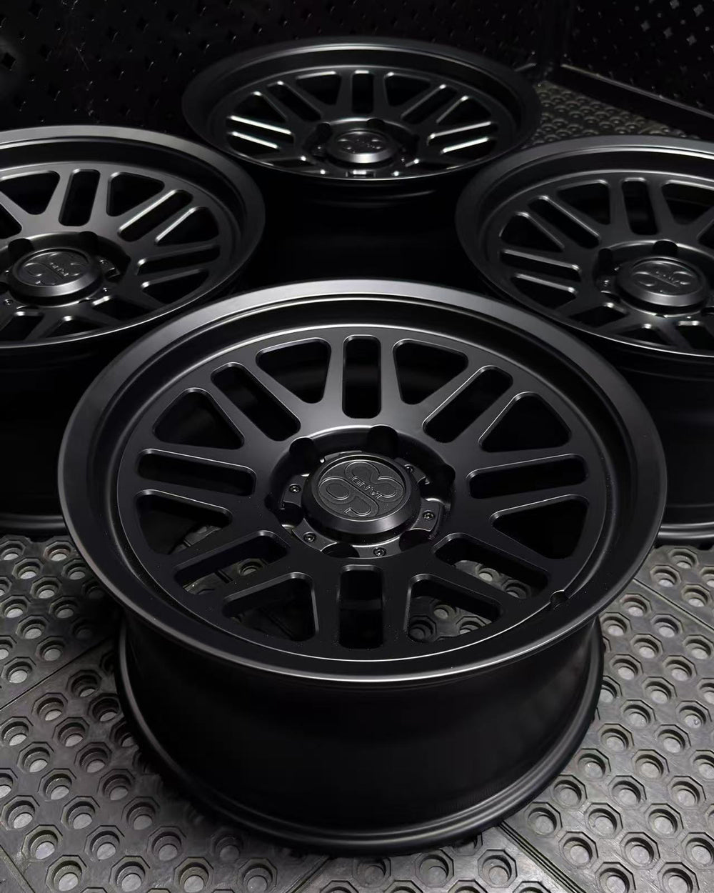 (Set of 4) FRS-01 | 6061-T6 Forged | Smooth Lip | Matte Black (6x135 | 17x8.5, 0mm Offset)