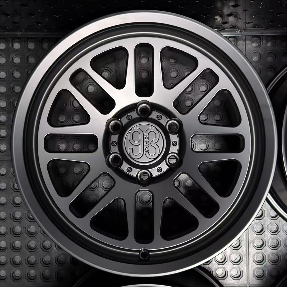 (Set of 4) FRS-01 | 6061-T6 Forged | Smooth Lip | Matte Black (6x135 | 17x8.5, 0mm Offset)