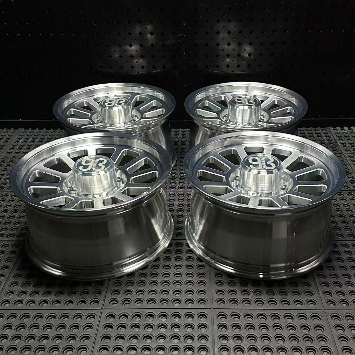 (Set of 4) FRS-12 | 6061-T6 Forged | Smooth Lip | Machined Clear (8x170 | 18x9, +18mm Offset)