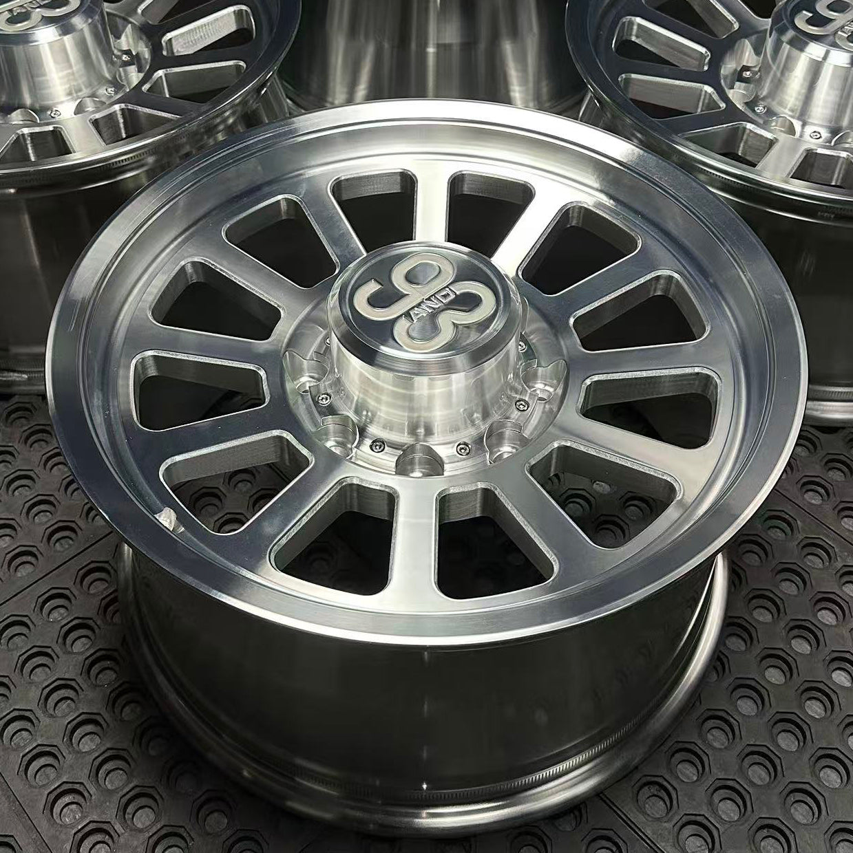 (Set of 4) FRS-12 | 6061-T6 Forged | Smooth Lip | Machined Clear (8x170 | 18x9, +18mm Offset)