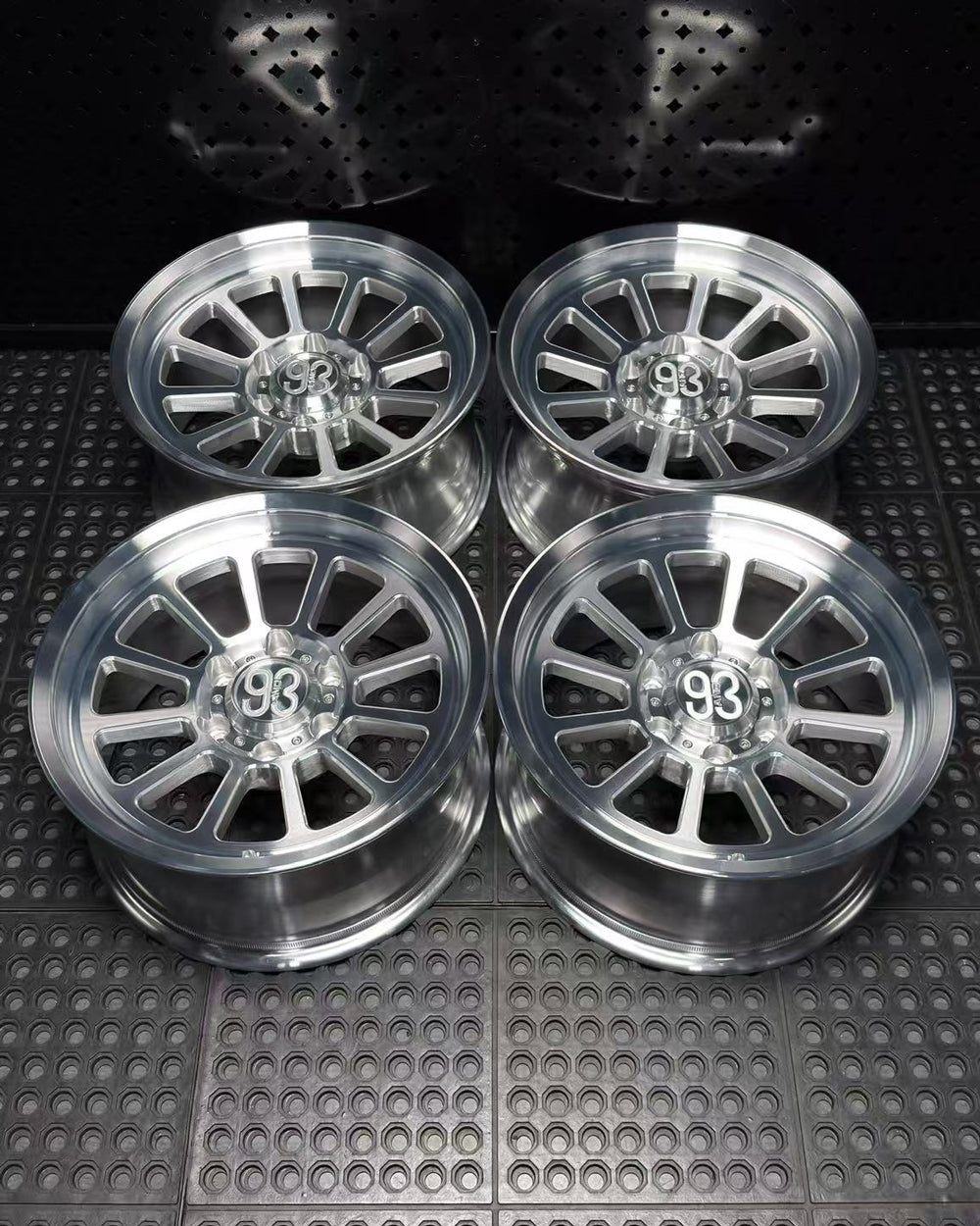 (Set of 4) FRS-12 | 6061-T6 Forged | Smooth Lip | Machined Clear (6x135 | 17x8.5, 0mm Offset)