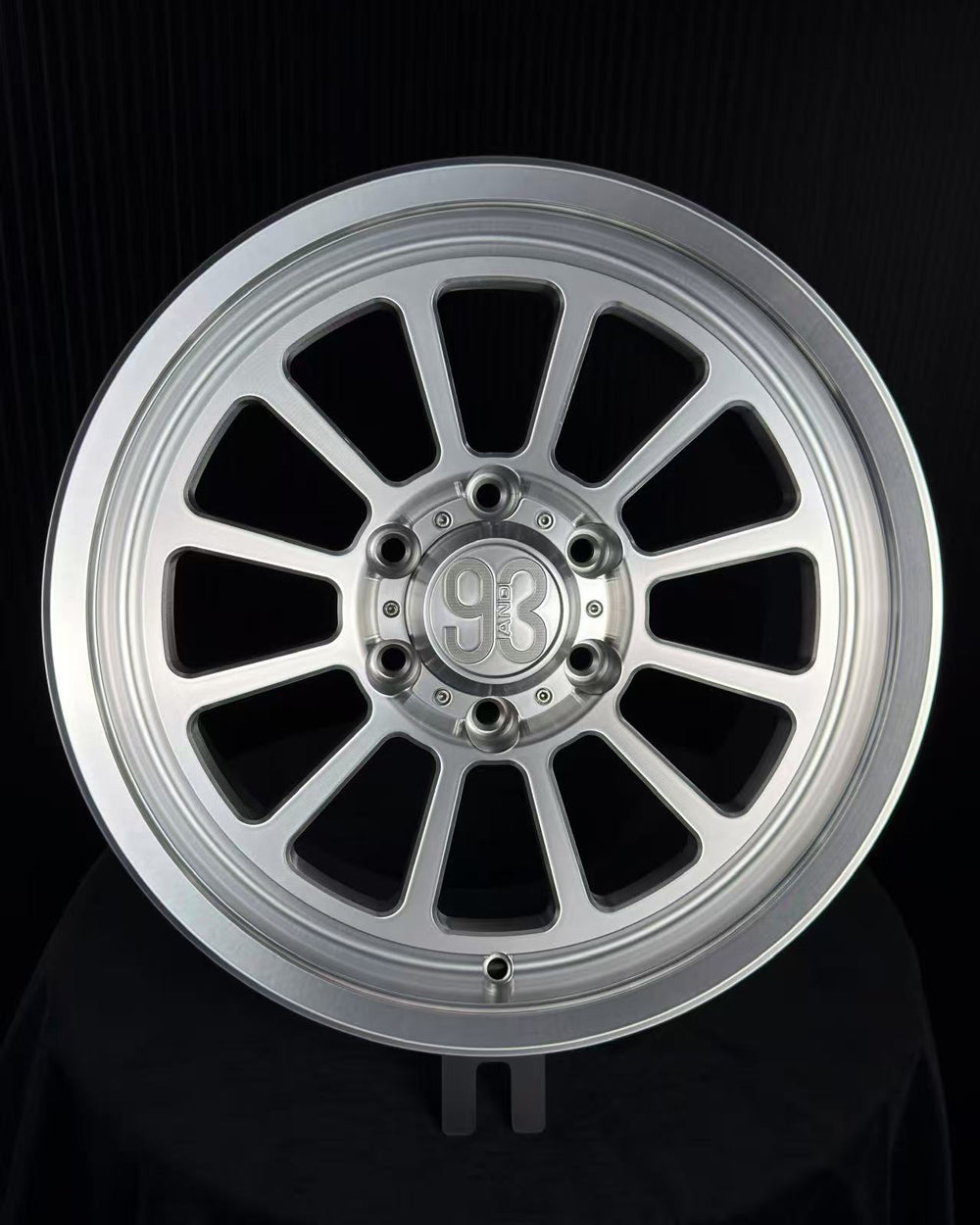 (Set of 4) FRS-12 | 6061-T6 Forged | Smooth Lip | Machined Clear (6x135 | 17x8.5, 0mm Offset)