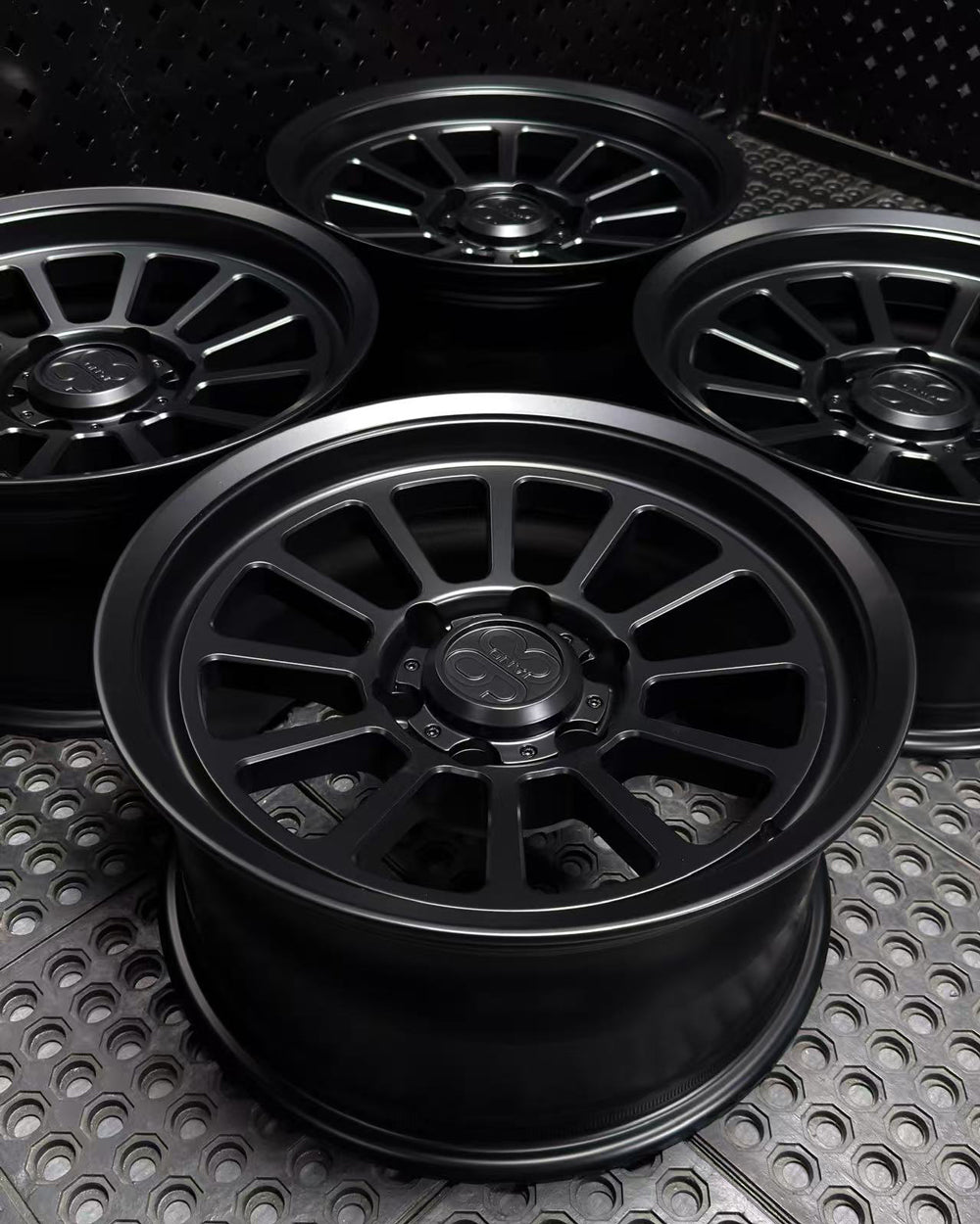 (Set of 4) FRS-12 | 6061-T6 Forged | Smooth Lip | Matte Black (6x135 | 17x8.5, 0mm Offset)