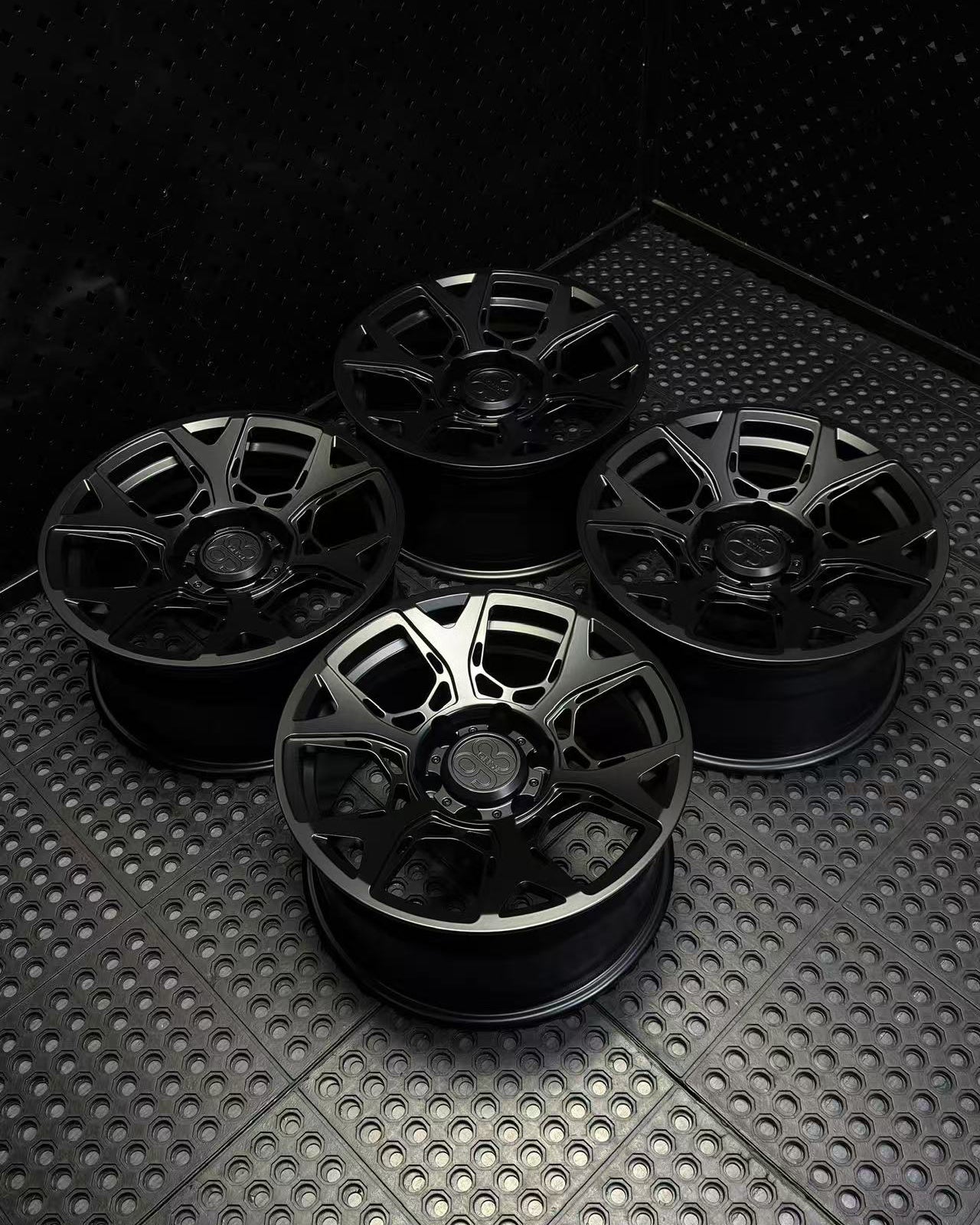 (Set of 4) SS-01 | 6061-T6 Forged | Satin Black (6x135 | 17x8.5, 0mm Offset)