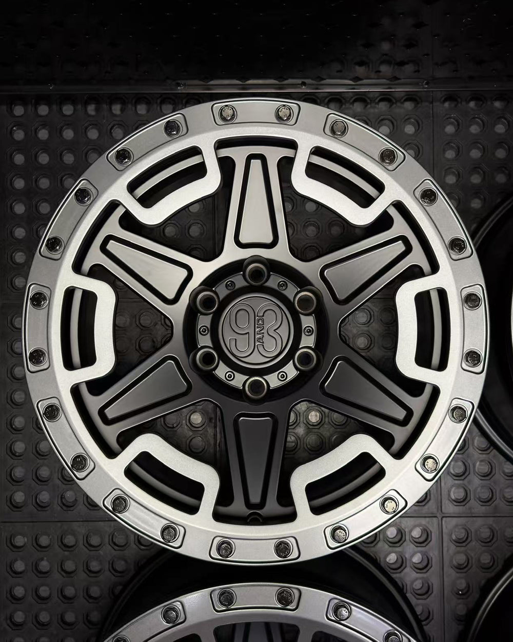 (Set of 4) XR-01R | 6061-T6 Forged | Simulated Beadlock w/ Removable Rings | Matte Black, Matte Gunmetal Rings (6x135 | 17x8.5, 0mm Offset)