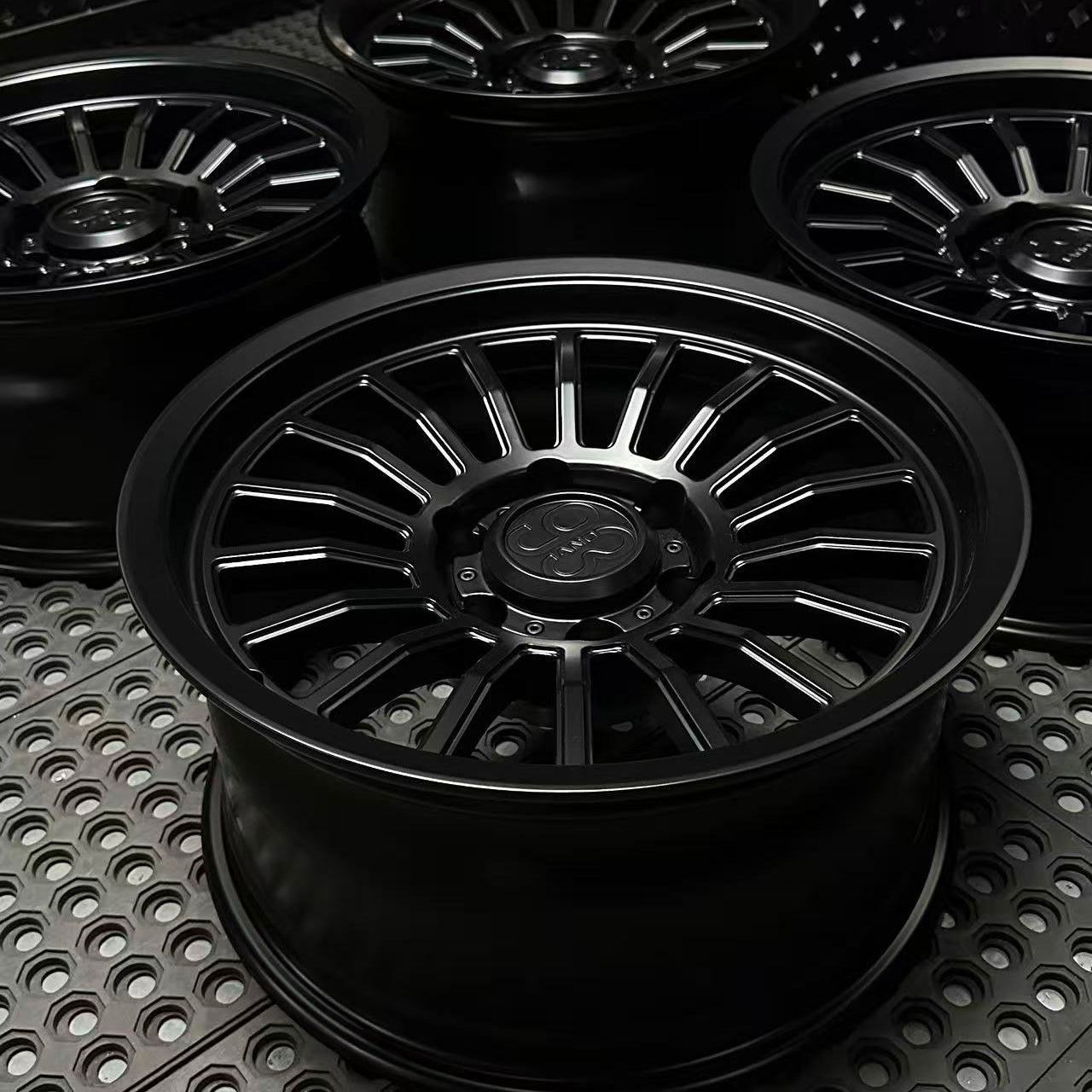 (Set of 4) FRS-18 | 6061-T6 Forged | Smooth Lip | Satin Black (6x135 | 17x8.5, 0mm Offset)