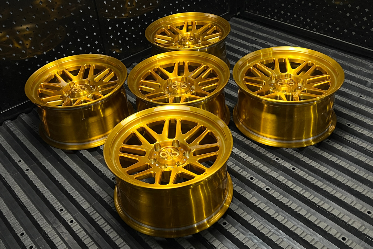 Frs Rims Gold FRS-01 Smooth Lip | Brushed Gold w/ Gloss Clear | 6x135 | 17x8.5, 0mm ...