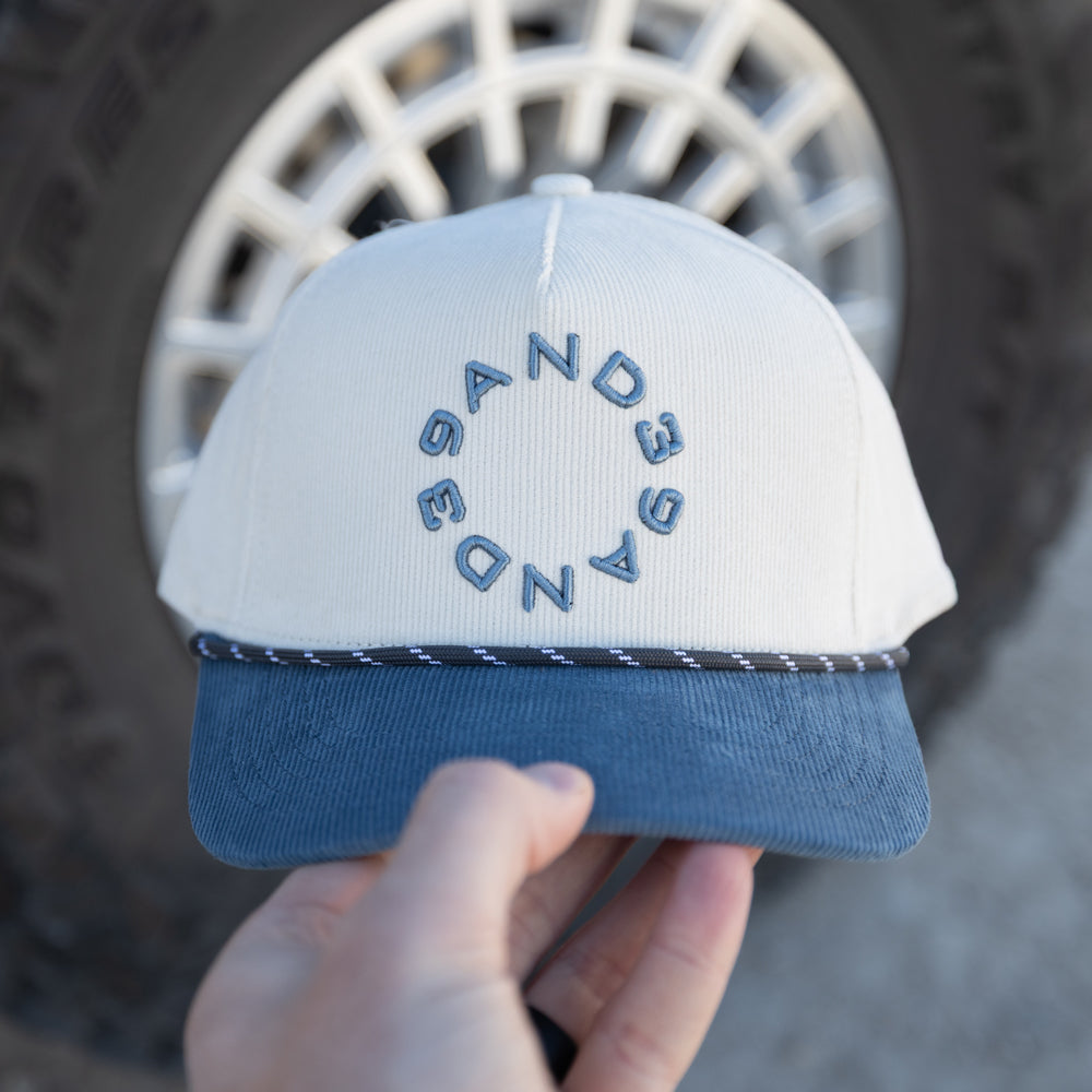 9AND3 Premium Corduroy Hat (Blue/Cream)