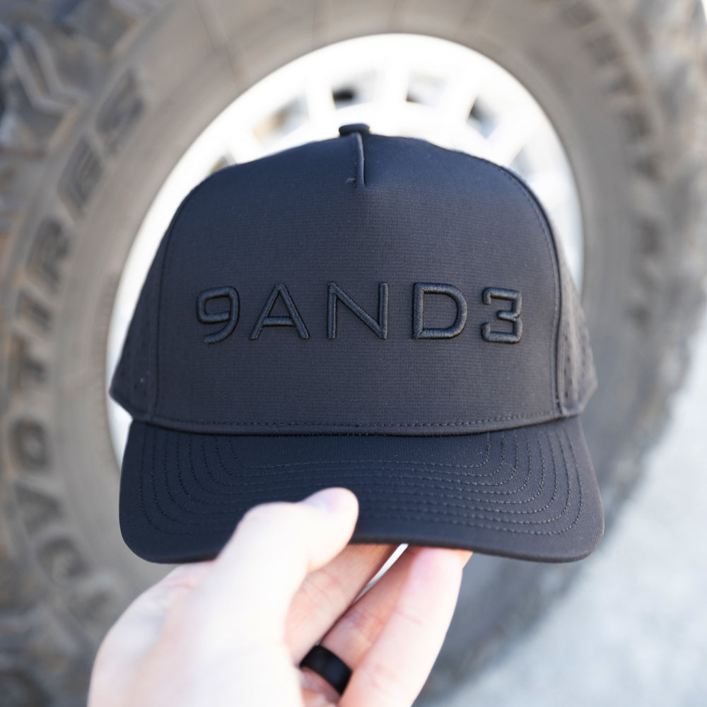 9AND3 Premium Waterproof Hat (Black)