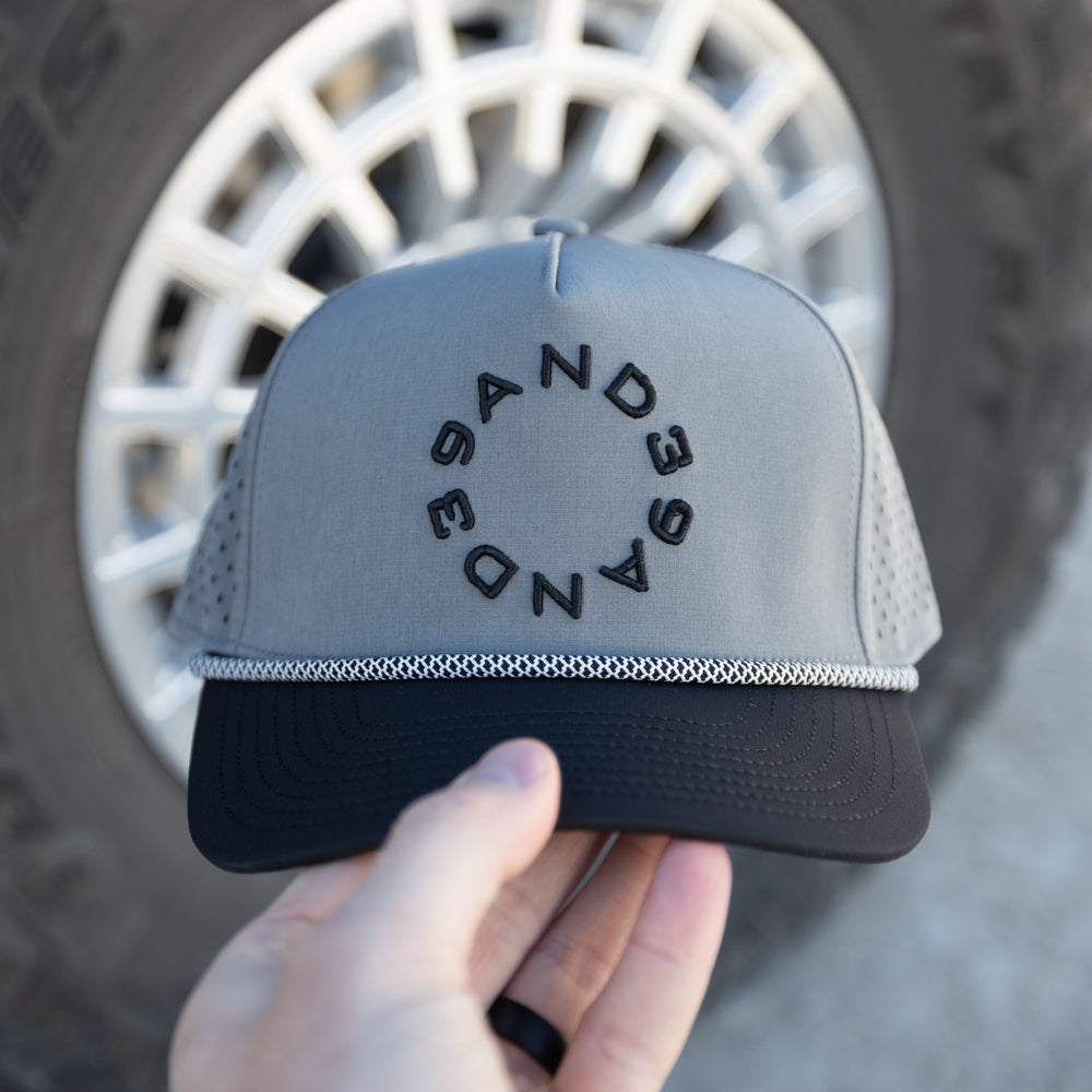 9AND3 Premium Waterproof Hat Circle Logo (Gray/Black)