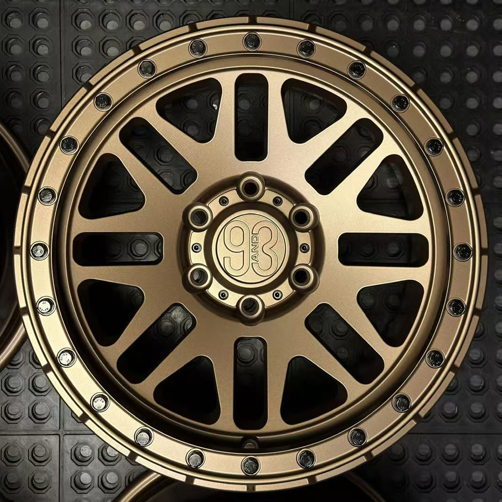 (Set of 4) FR-01 | 6061-T6 Forged | Simulated Beadlock | Matte Bronze (6x135 | 17x8.5, 0mm Offset)