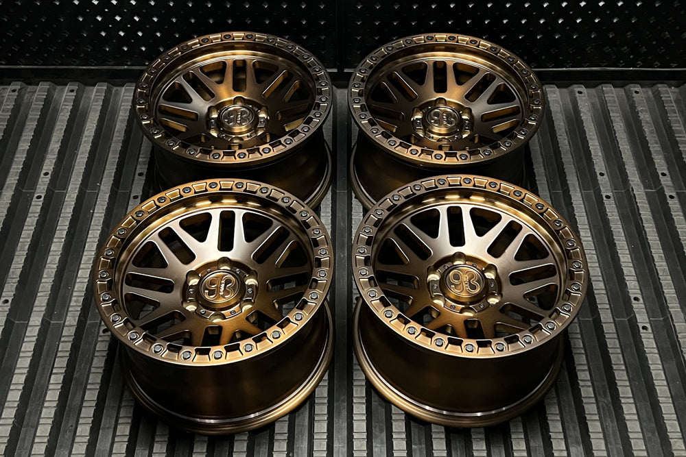 FR-01 Simulated Beadlock | Brushed Triple Bronze w/ Matte Clear | 6x135 ...