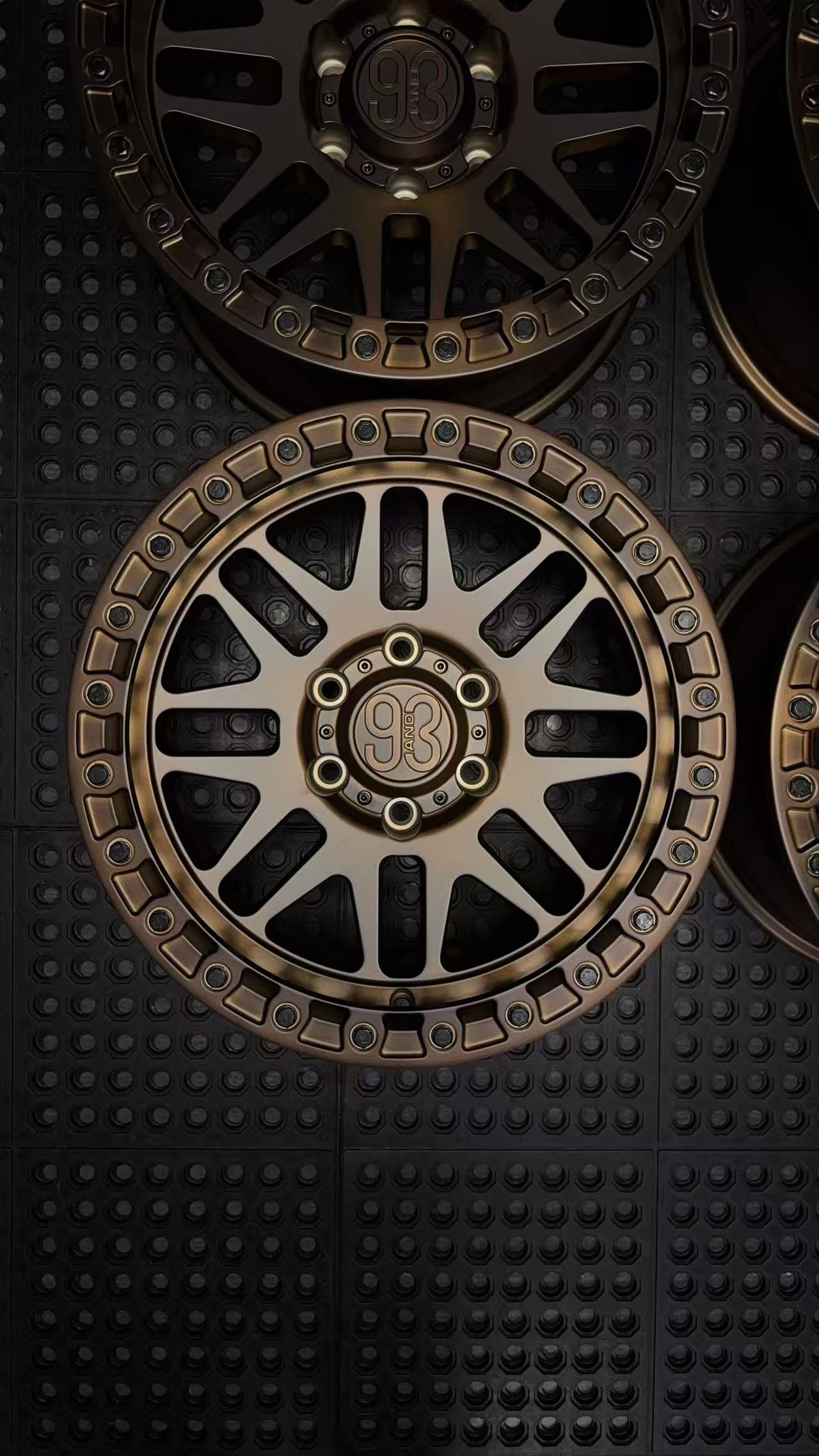 (Set of 4) FR-01 | 6061-T6 Forged | Simulated Beadlock | Matte Brushed Triple Bronze (6x135 | 17x8.5, 0mm Offset)