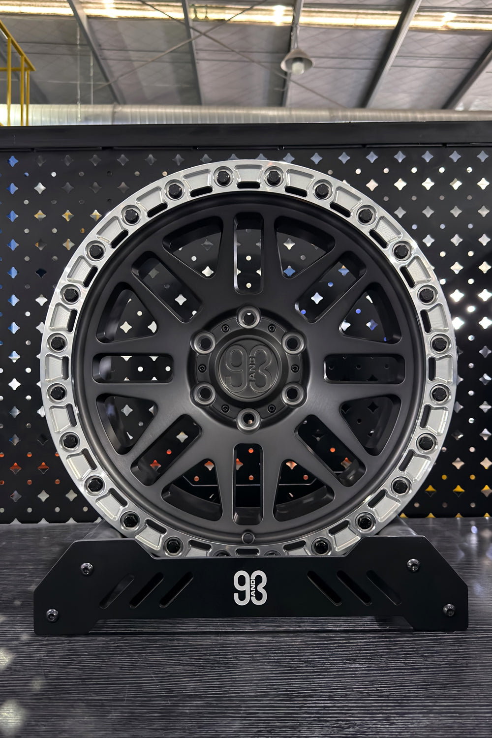 (Set of 4) FR-01R | 6061-T6 Forged | Simulated Beadlock w/ Removable Rings | Matte Brushed Double Black, Machined Clear Rings (6x135 | 17x8.5, 0mm Offset)