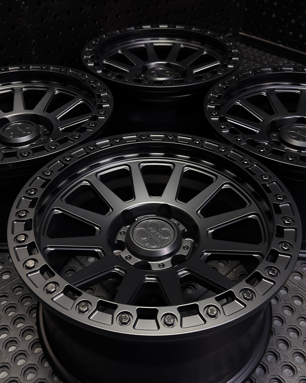 (Set of 4) FR-10 | 6061-T6 Forged | Simulated Beadlock | Matte Black (6x135 | 17x8.5, 0mm Offset)