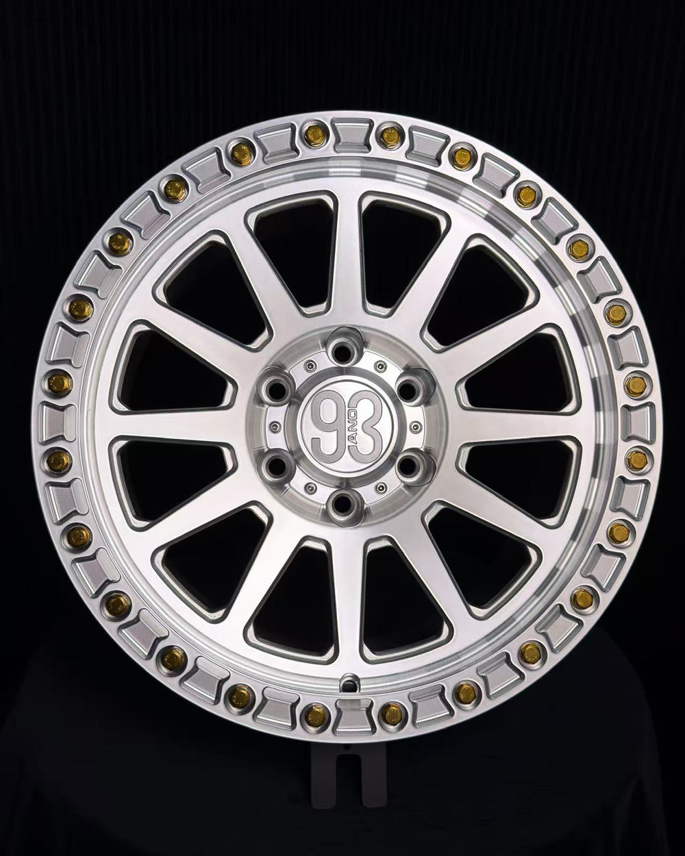 (Set of 4) FR-10R | 6061-T6 Forged | Simulated Beadlock w/ Removable Rings | Machined Clear, Machined Clear Rings (6x135 | 17x8.5, 0mm Offset)