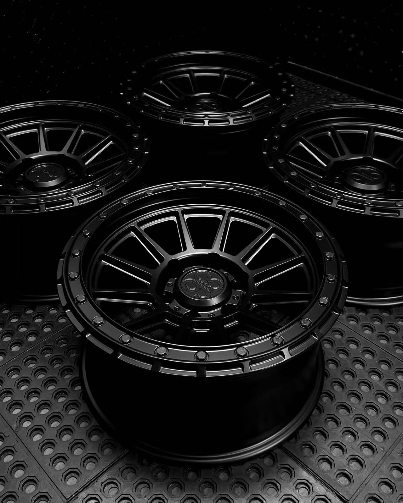 (Set of 4) FR-11 | 6061-T6 Forged | Simulated Beadlock | Matte Black (6x135 | 17x8.5, 0mm Offset)