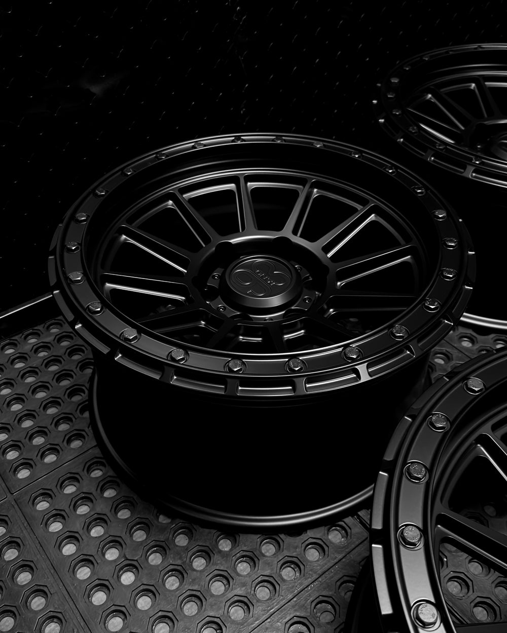 (Set of 4) FR-11 | 6061-T6 Forged | Simulated Beadlock | Matte Black (6x135 | 17x8.5, 0mm Offset)