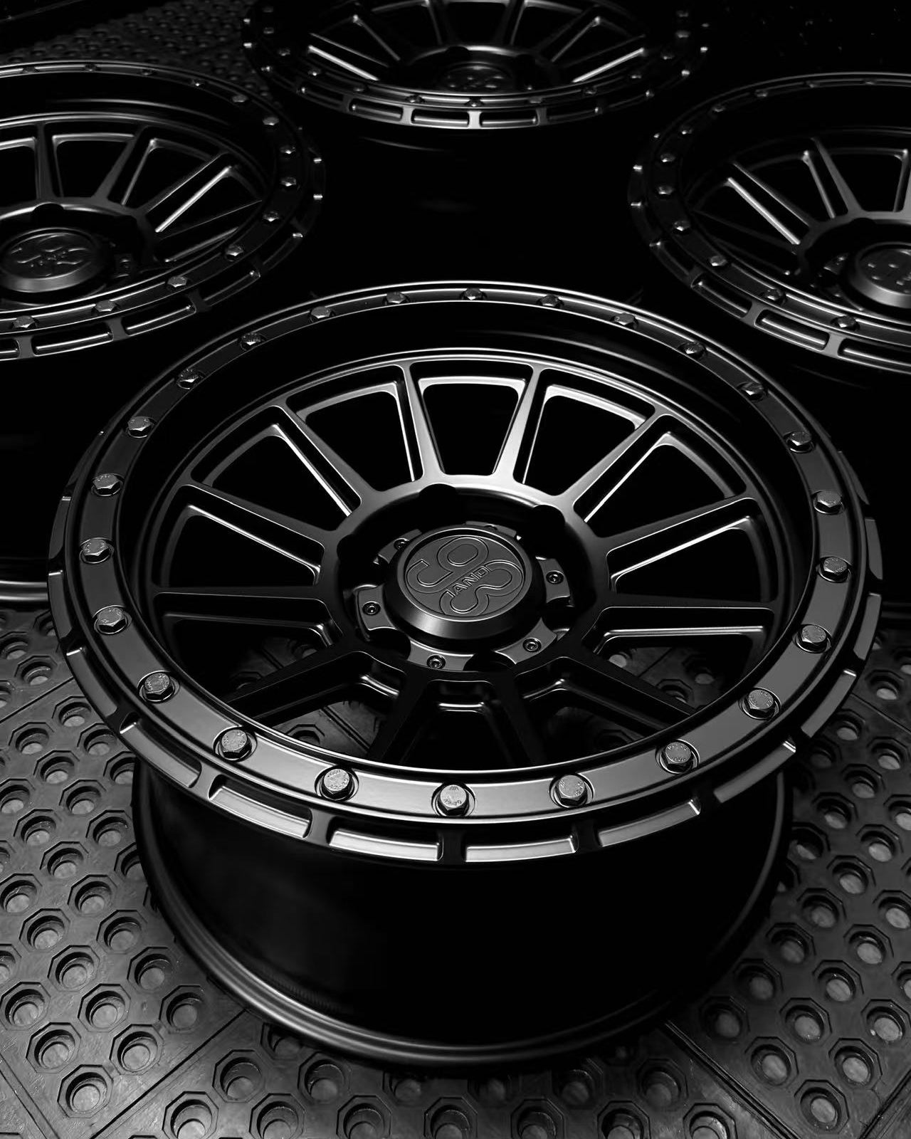 (Set of 4) FR-11 | 6061-T6 Forged | Simulated Beadlock | Matte Black (6x135 | 17x8.5, 0mm Offset)