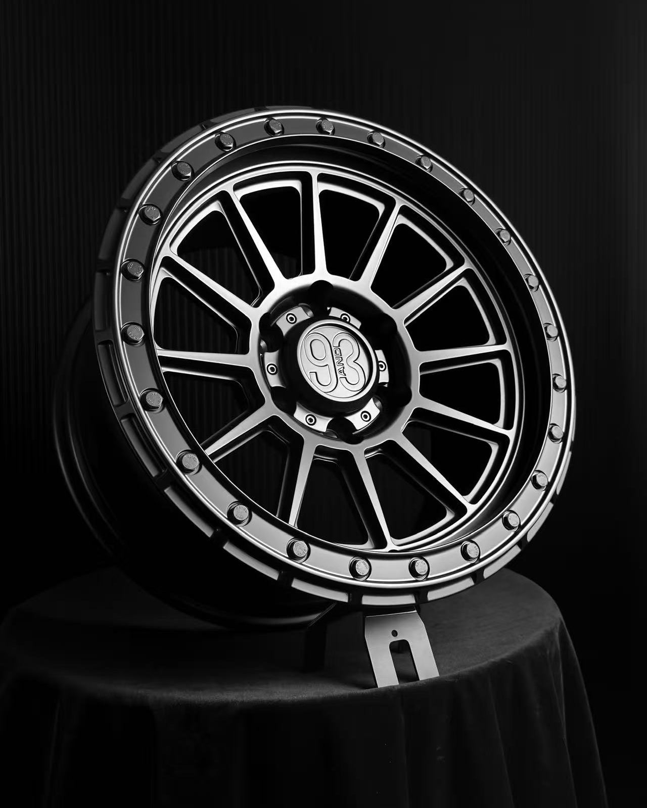 (Set of 4) FR-11 | 6061-T6 Forged | Simulated Beadlock | Matte Black (6x135 | 17x8.5, 0mm Offset)