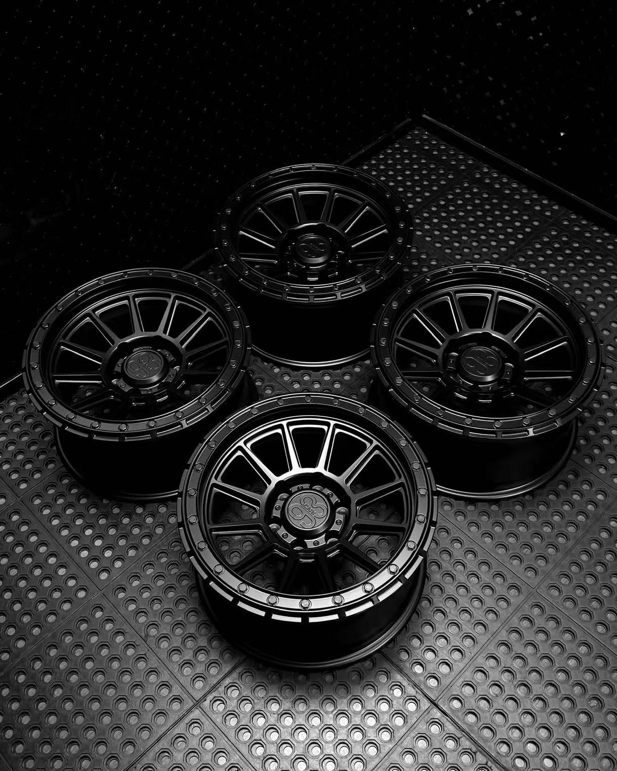(Set of 4) FR-11 | 6061-T6 Forged | Simulated Beadlock | Matte Black (6x135 | 17x8.5, 0mm Offset)