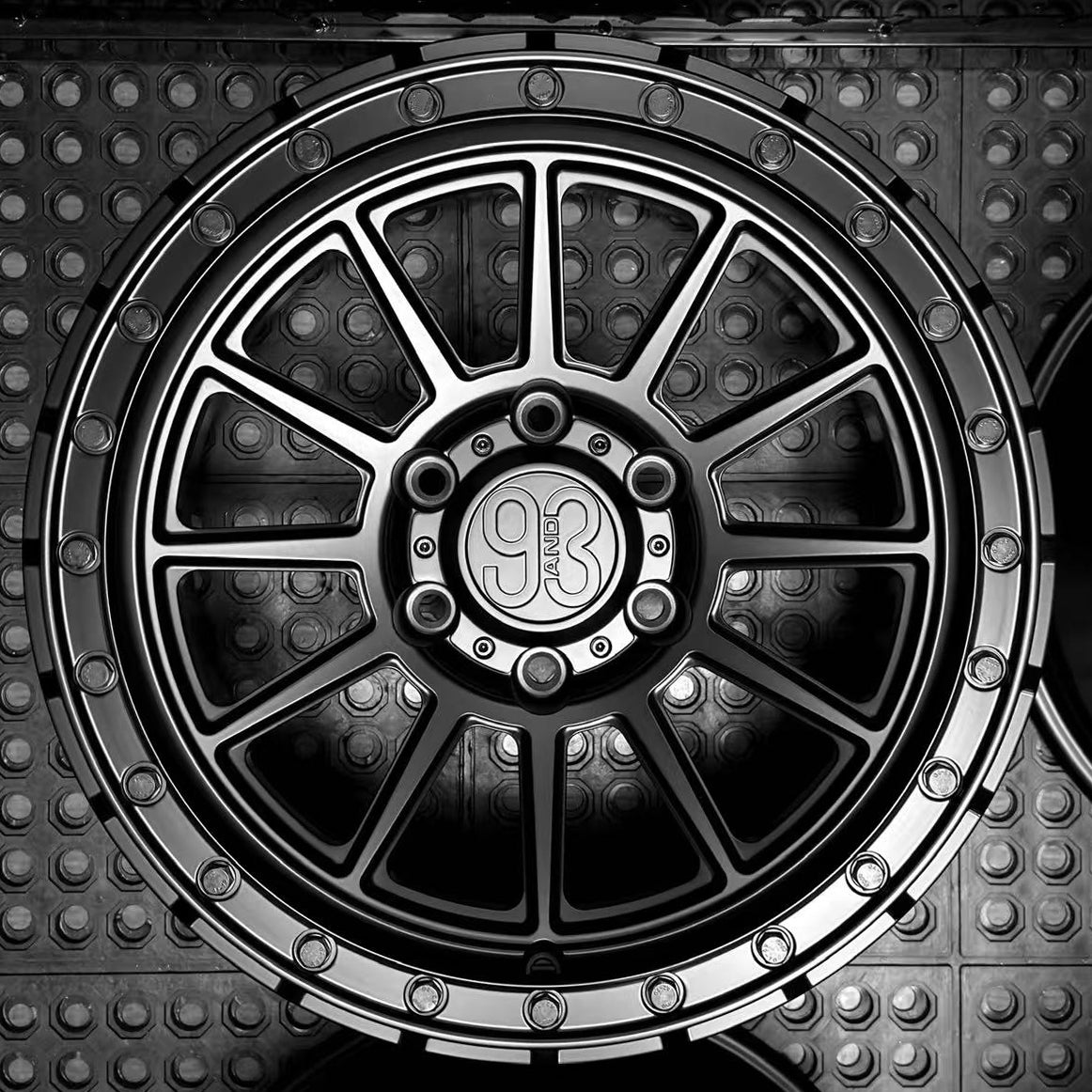 (Set of 4) FR-11 | 6061-T6 Forged | Simulated Beadlock | Matte Black (6x135 | 17x8.5, 0mm Offset)