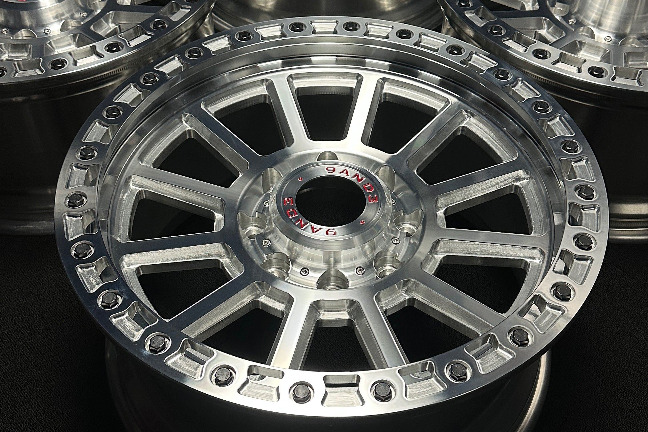 FR-13 Simulated Beadlock | Machined Clear w/ Black Lip Bolts | 8x170 ...