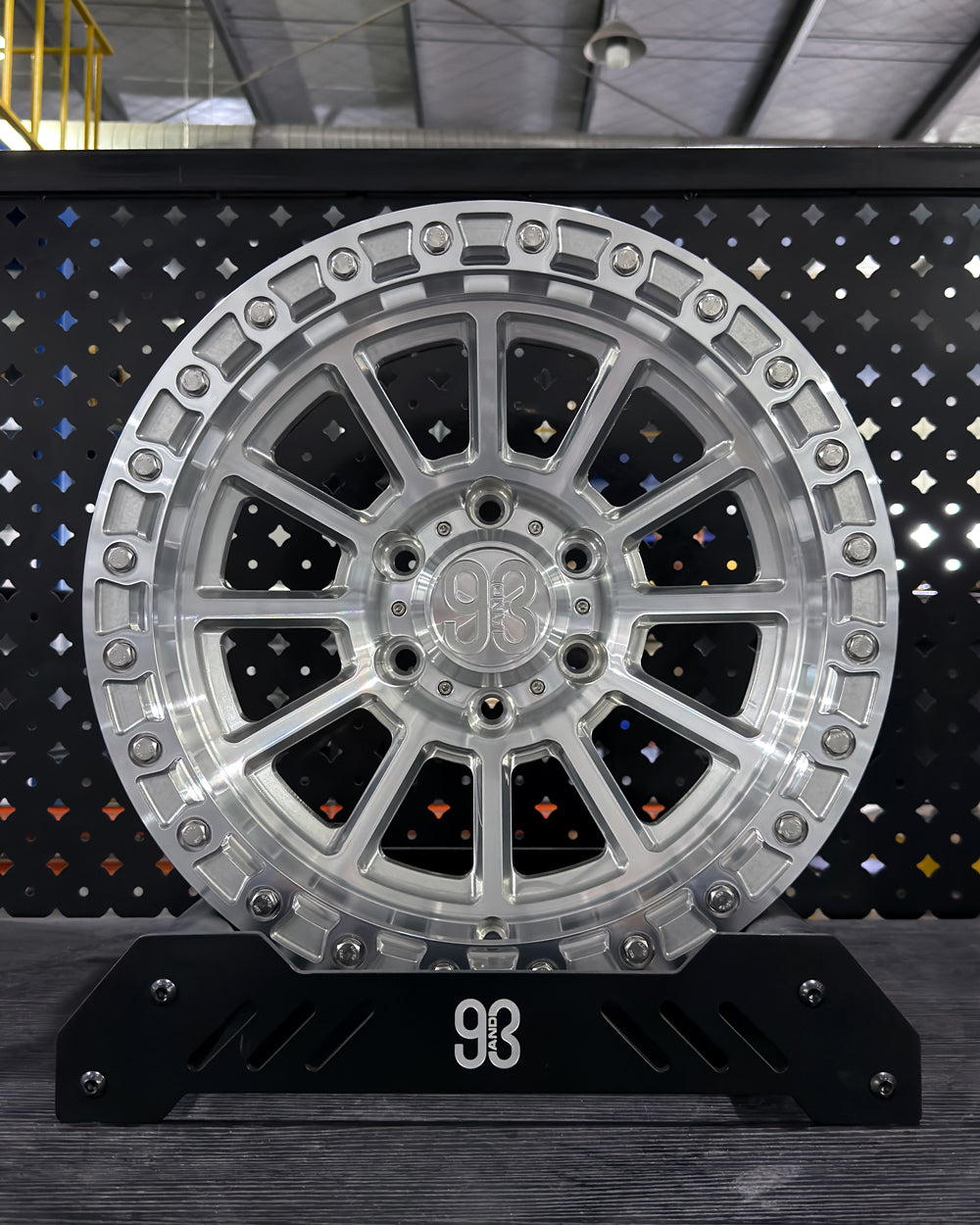(Set of 4) FR-13 | 6061-T6 Forged | Simulated Beadlock | Machined Clear (6x135 | 17x8.5, 0mm Offset)