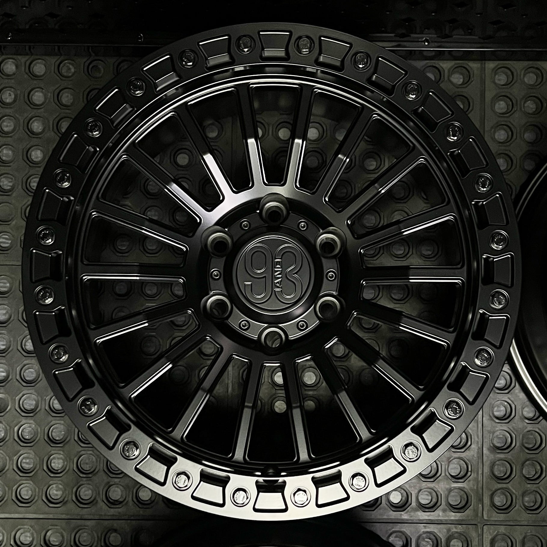 (Set of 4) FR-18 | 6061-T6 Forged | Simulated Beadlock | Satin Black (6x135 | 17x8.5, 0mm Offset)