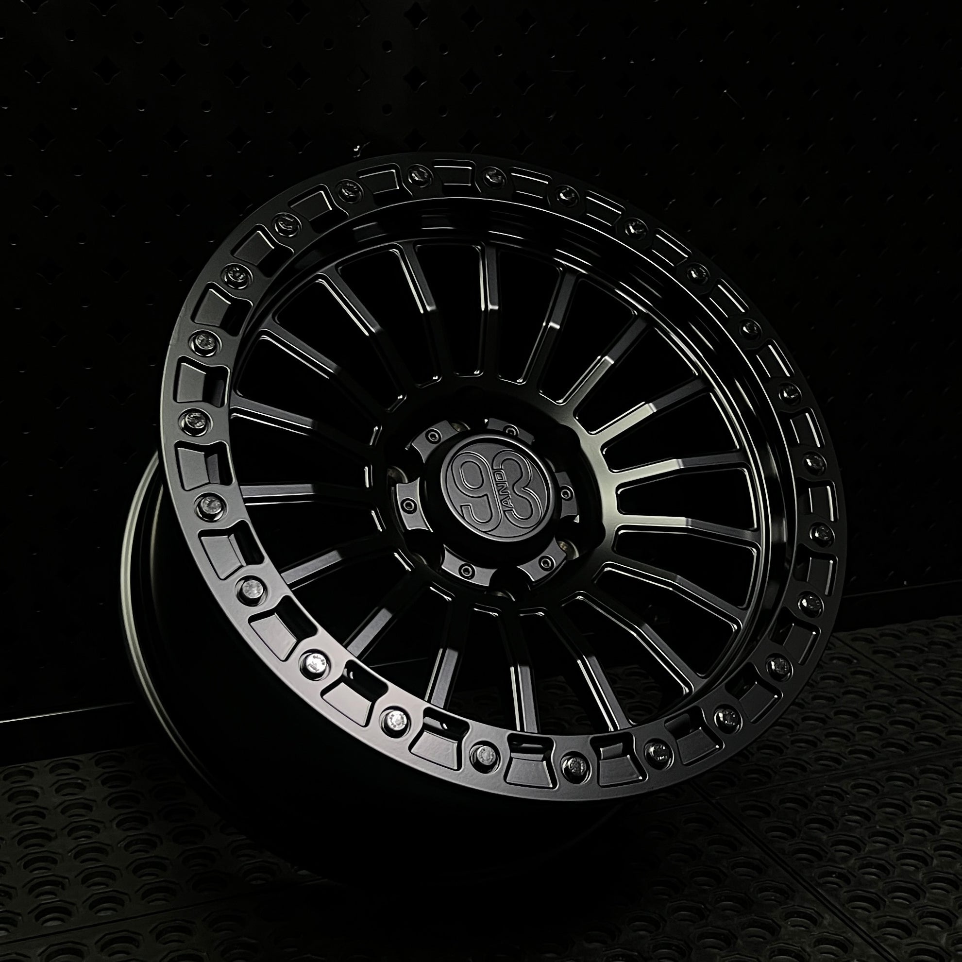 (Set of 4) FR-18 | 6061-T6 Forged | Simulated Beadlock | Satin Black (6x135 | 17x8.5, 0mm Offset)