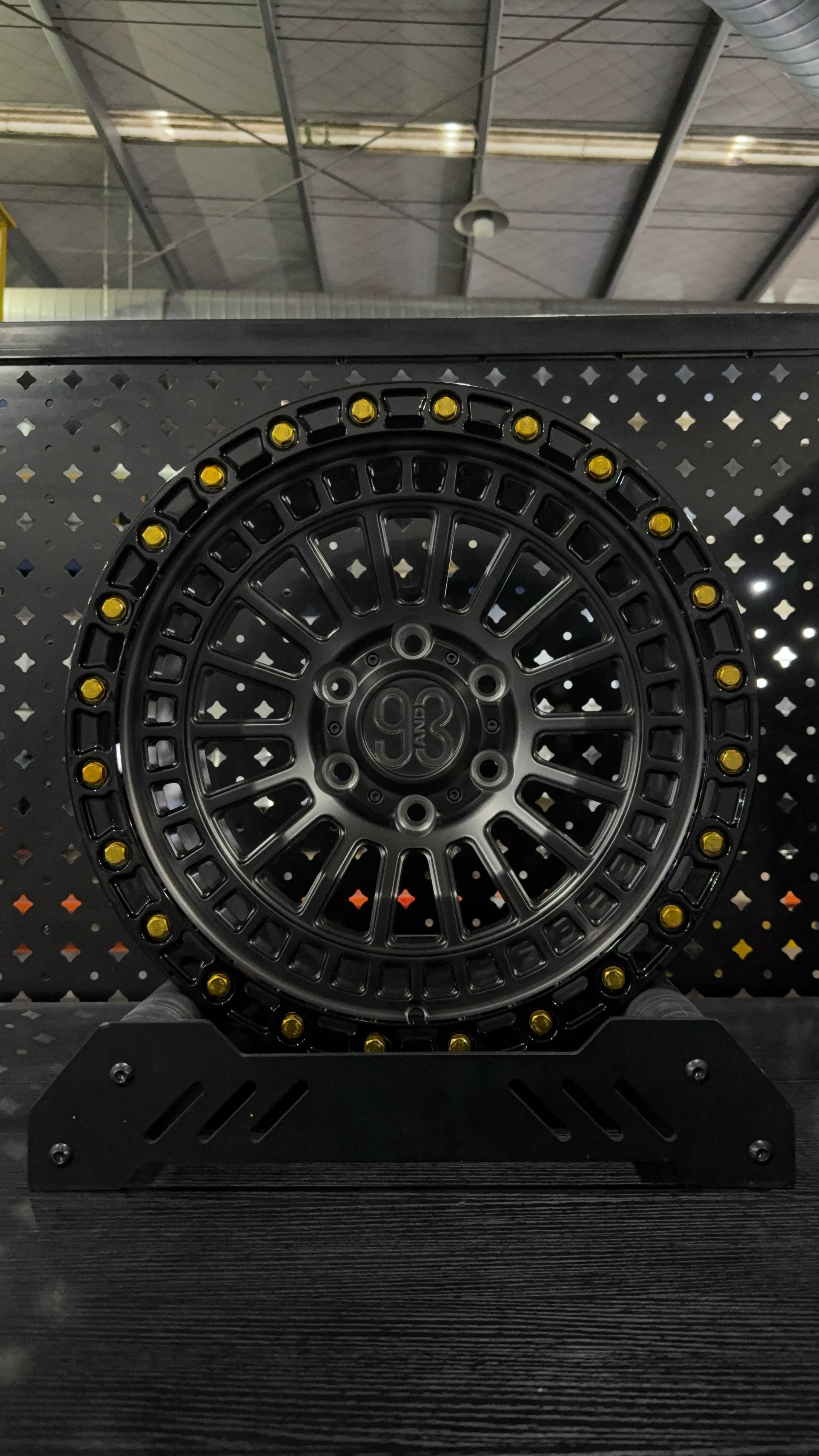 (Set of 4) FR-19R | 6061-T6 Forged | Simulated Beadlock w/ Removable Rings | Matte Brushed Double Black, Gloss Black Rings (6x135 | 17x8.5, 0mm Offset)