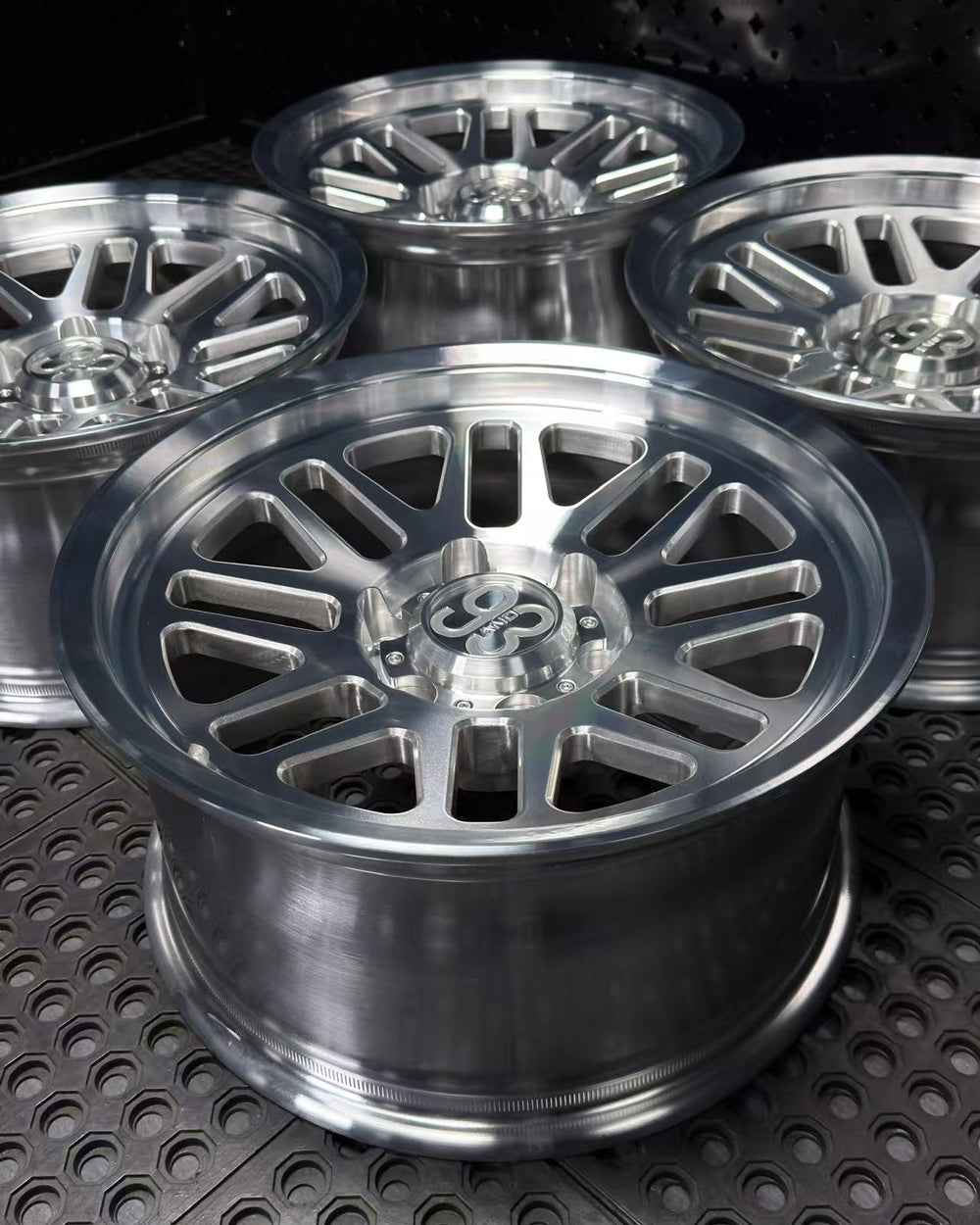 (Set of 4) FRS-01 | 6061-T6 Forged | Smooth Lip | Machined Clear (6x135 | 17x8.5, 0mm Offset)