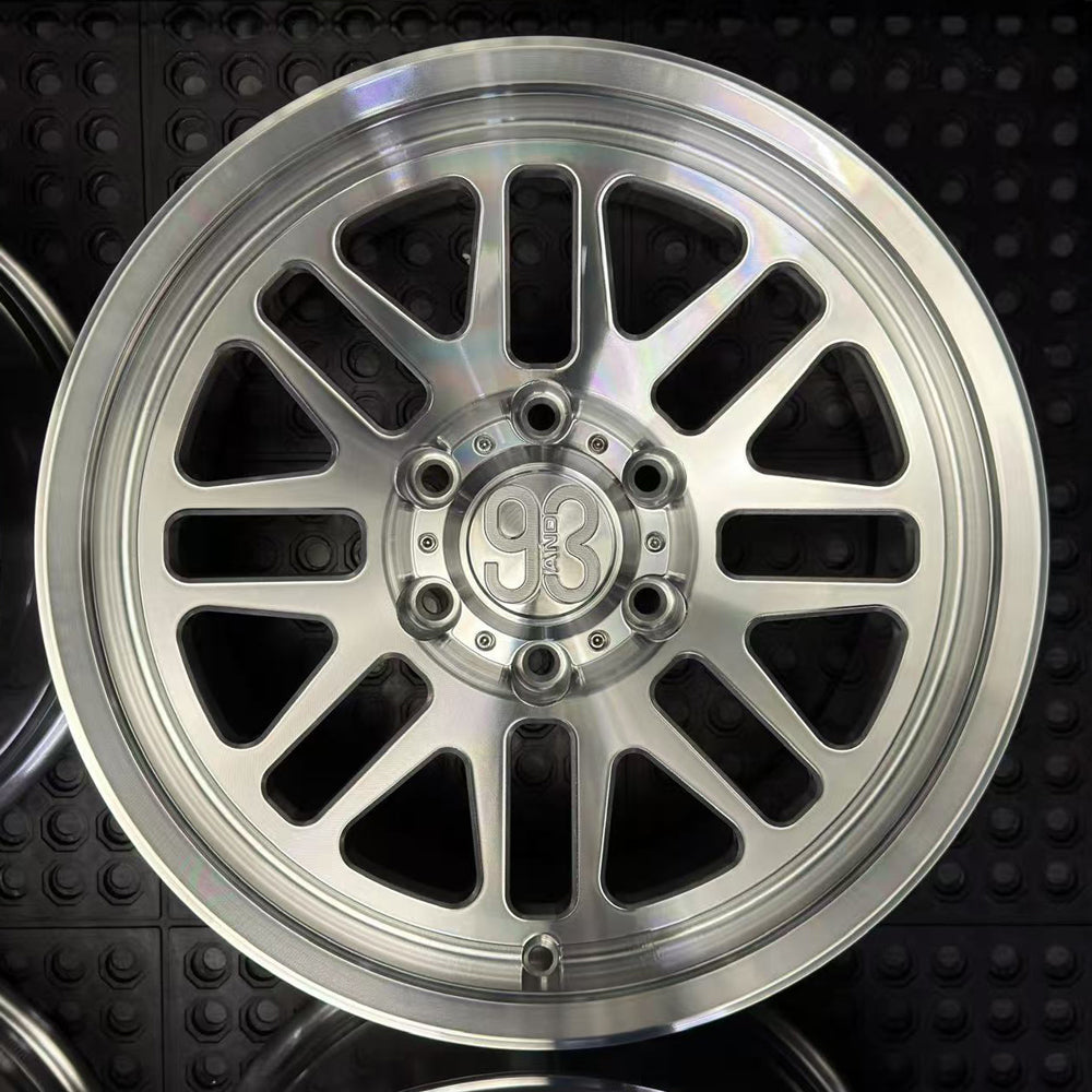 (Set of 4) FRS-01 | 6061-T6 Forged | Smooth Lip | Machined Clear (6x135 | 17x8.5, 0mm Offset)