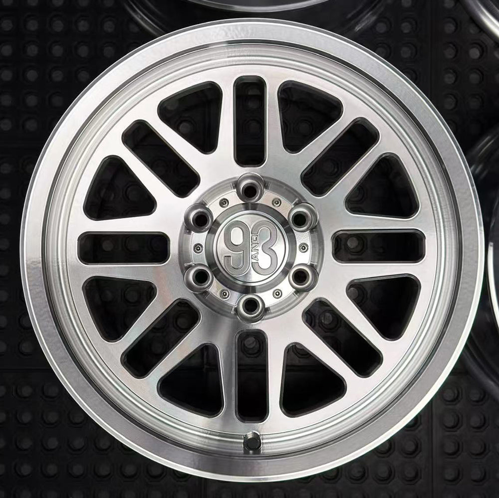 (Set of 4) FRS-01 | 6061-T6 Forged | Smooth Lip | Machined Clear (6x135 | 17x8.5, 0mm Offset)