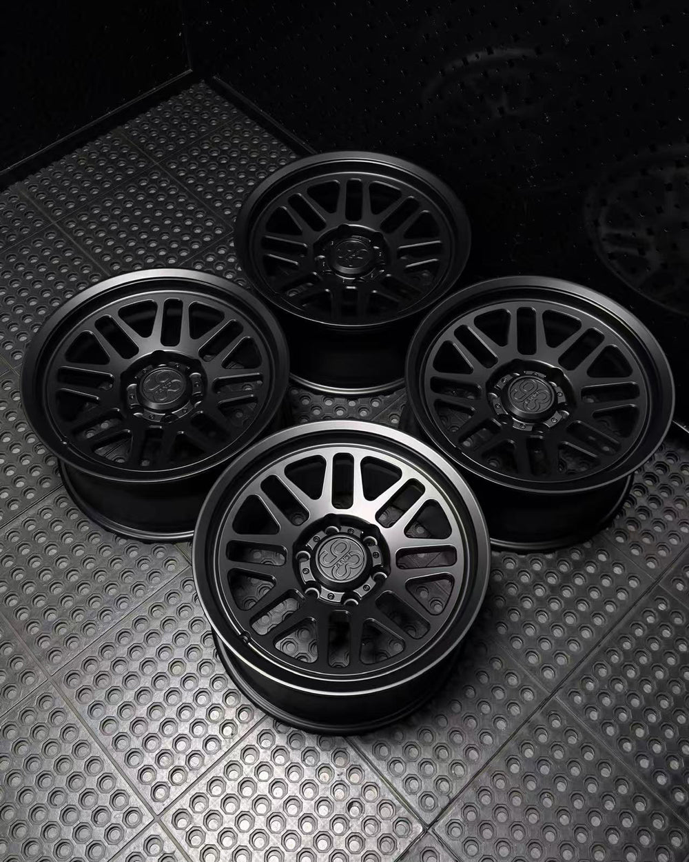 (Set of 4) FRS-01 | 6061-T6 Forged | Smooth Lip | Matte Black (6x135 | 17x8.5, 0mm Offset)
