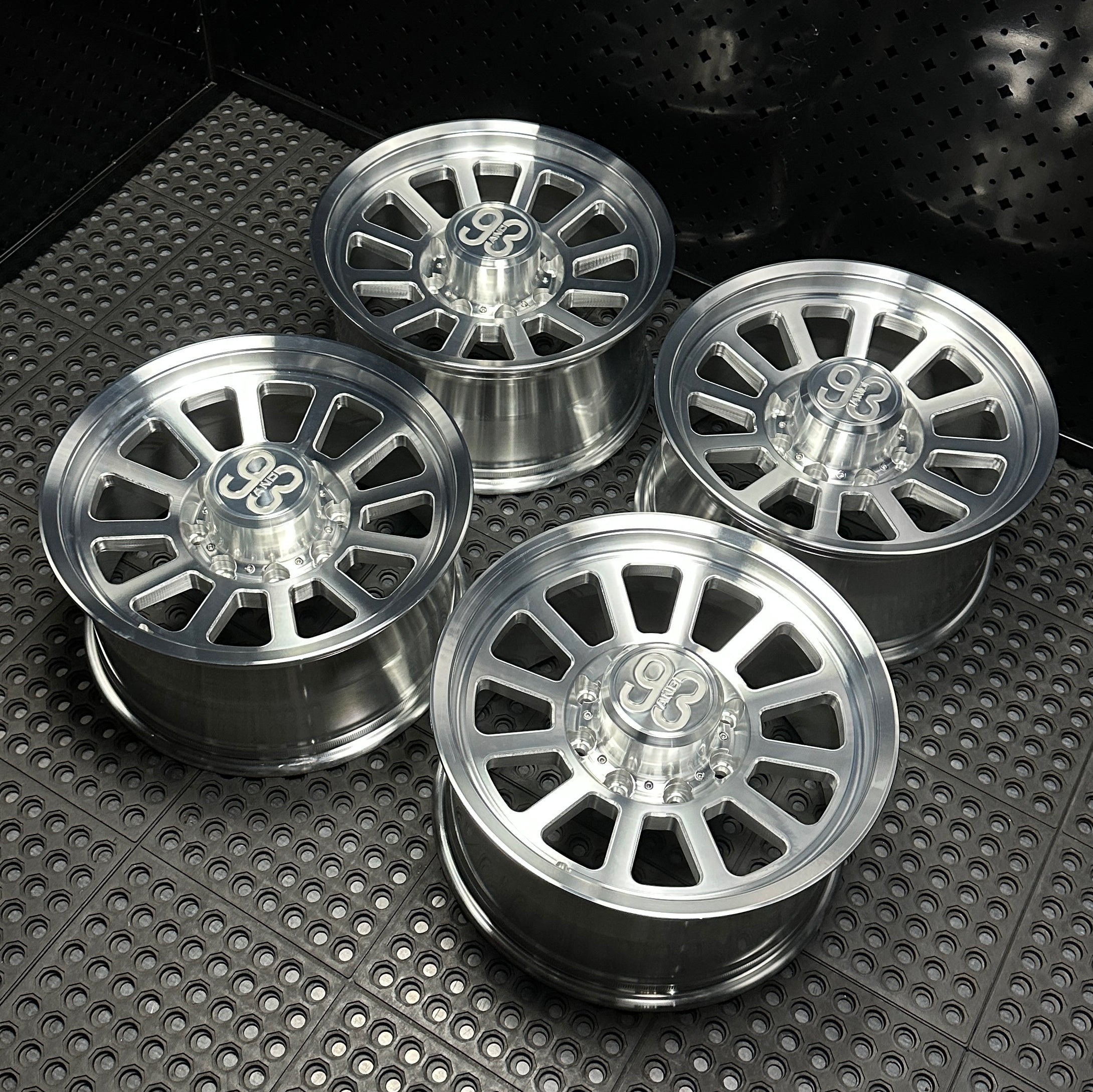 (Set of 4) FRS-12 | 6061-T6 Forged | Smooth Lip | Machined Clear (8x170 | 18x9, +18mm Offset)