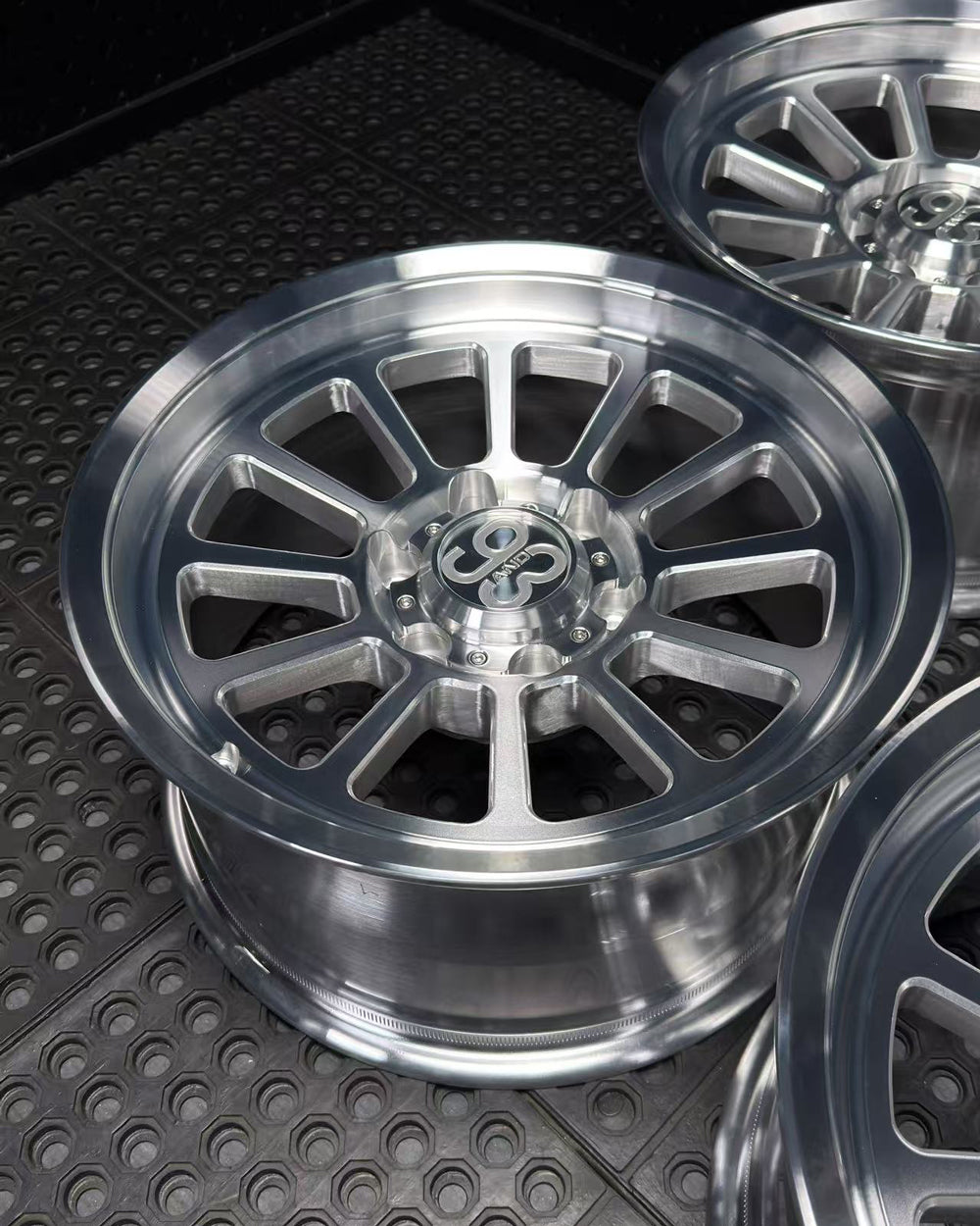 (Set of 4) FRS-12 | 6061-T6 Forged | Smooth Lip | Machined Clear (6x135 | 17x8.5, 0mm Offset)