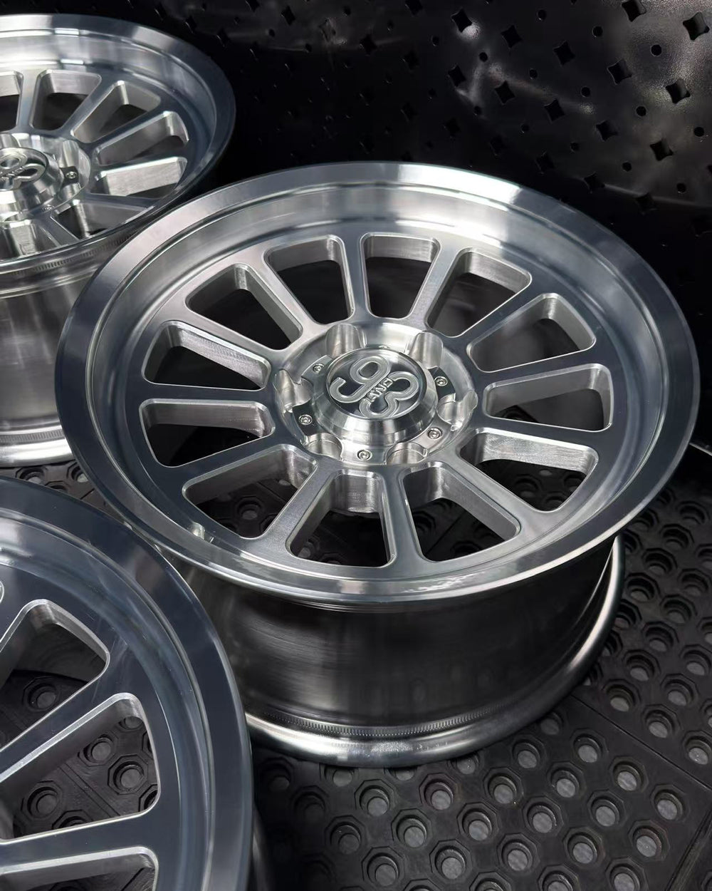 (Set of 4) FRS-12 | 6061-T6 Forged | Smooth Lip | Machined Clear (6x135 | 17x8.5, 0mm Offset)